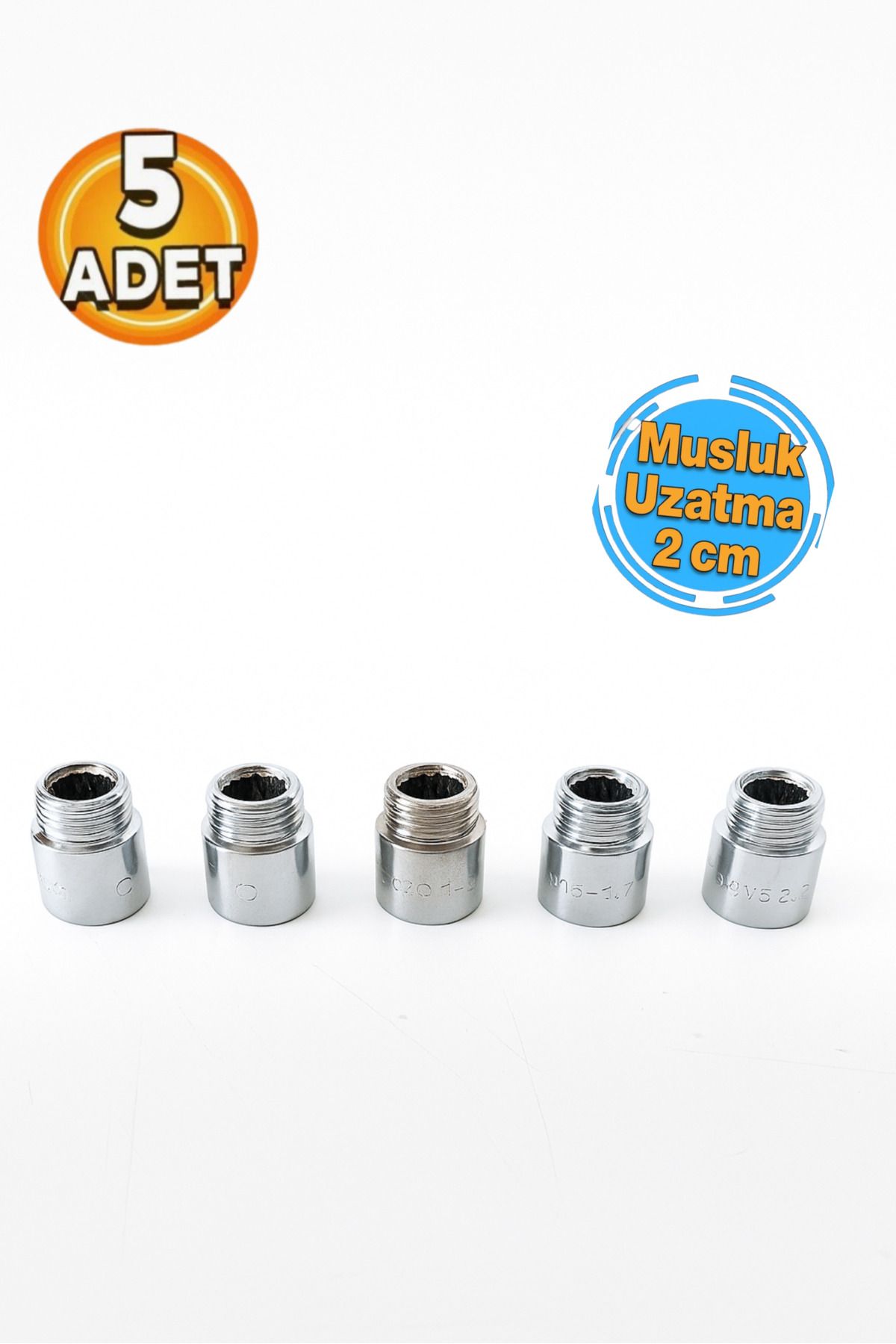 Miraç Miraç Krom Paslanmaz Musluk Uzatma 2 Cm (5 Adet)