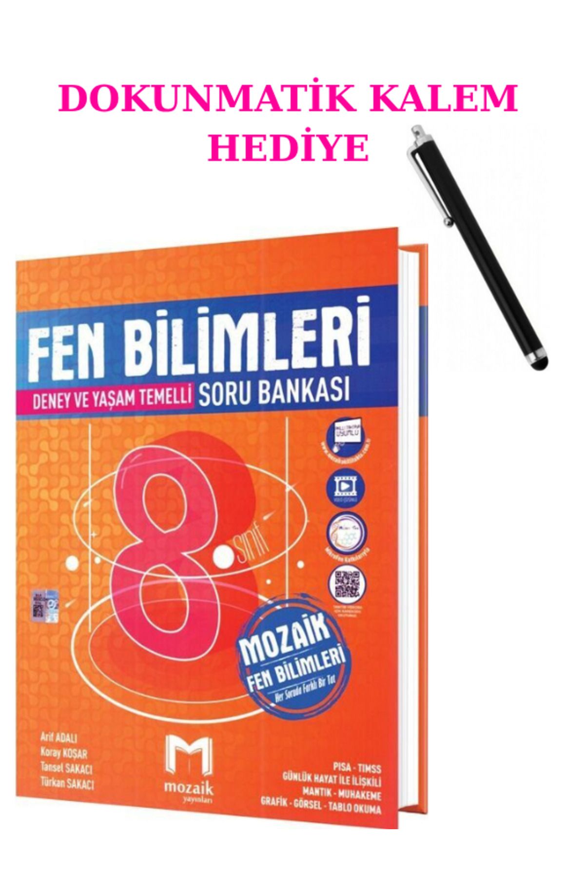 Marsis Yayınları Mozaik Yayınları 8. Sınıf Fen Bilimleri Soru Bankası + DOKUNMATİK KALEM