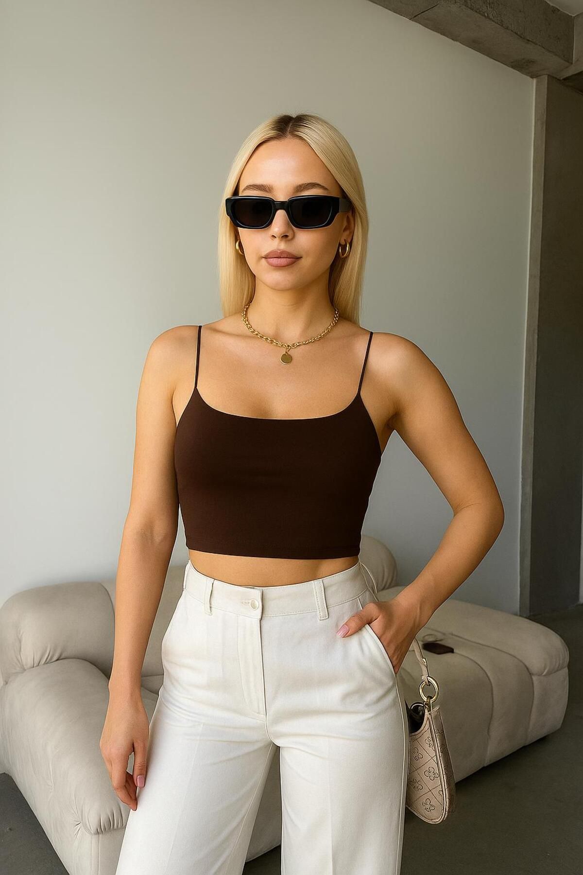 PUQHQA İNCE ASKILI CROP