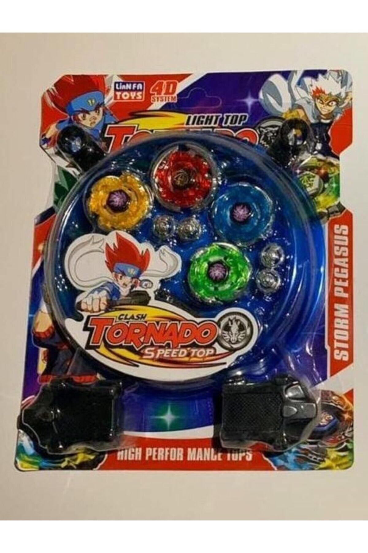 teknotrust Renkli Metal Fushion Tornado Clash 5D Arenalı 4'lü Oyuncak Seti