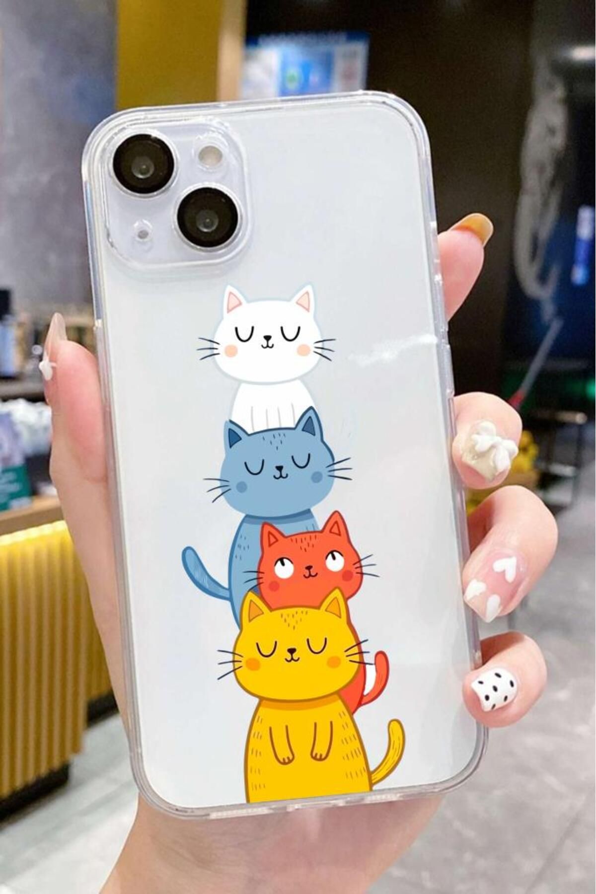 3GEN CASE İphone 15 Plus-İphone 14 Plus Uyumlu Desenli Lüx Şeffaf Silikon Kılıf