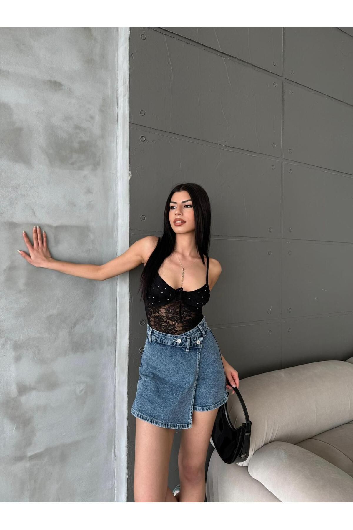 moda paketi Sokak Modasının Yeni İkonu : Katmanlı Denim Şort Etek