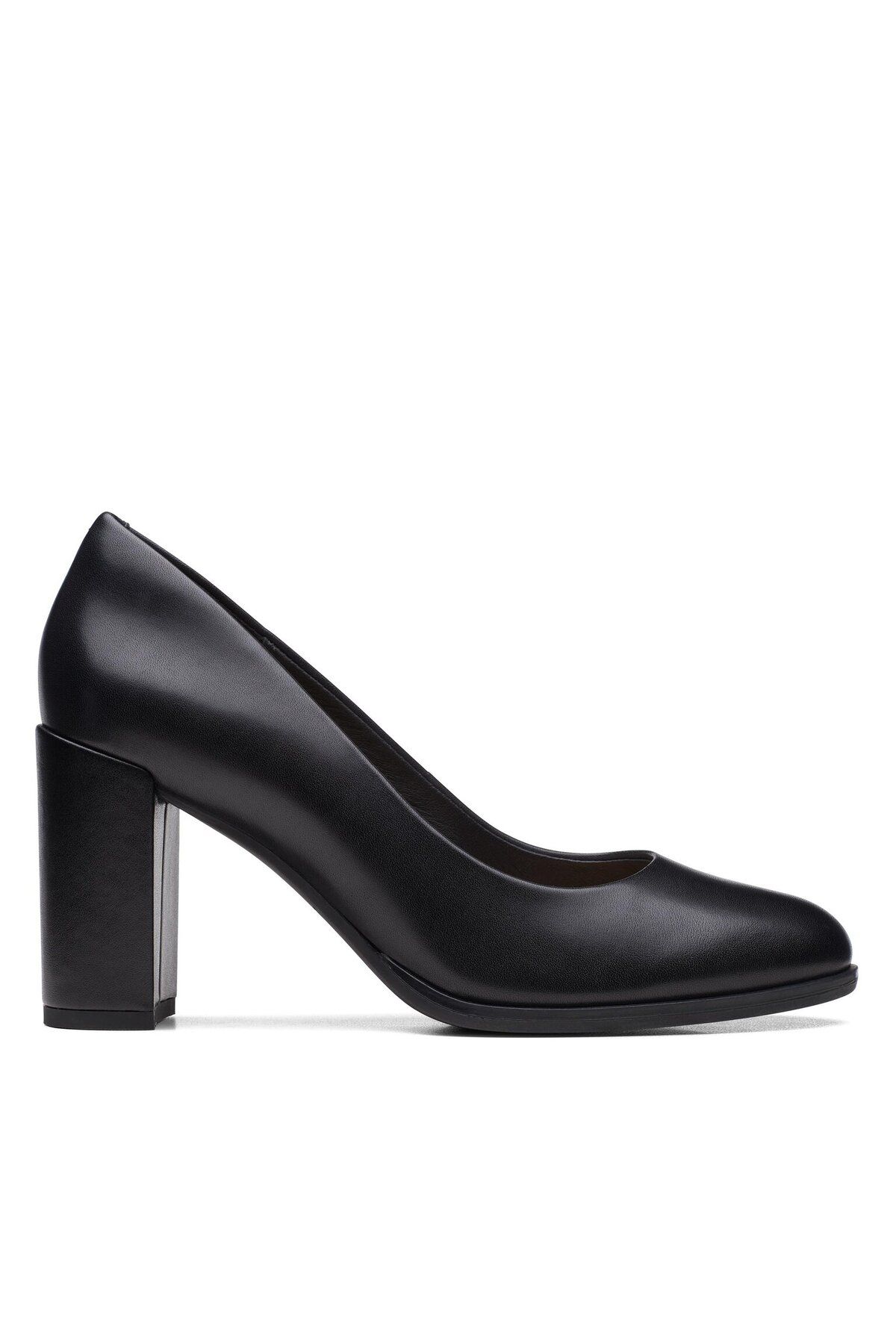 CLARKS-Women's Pumps black CLARKS-FREVA85 COURT BLACK LEATHER 26170968 3