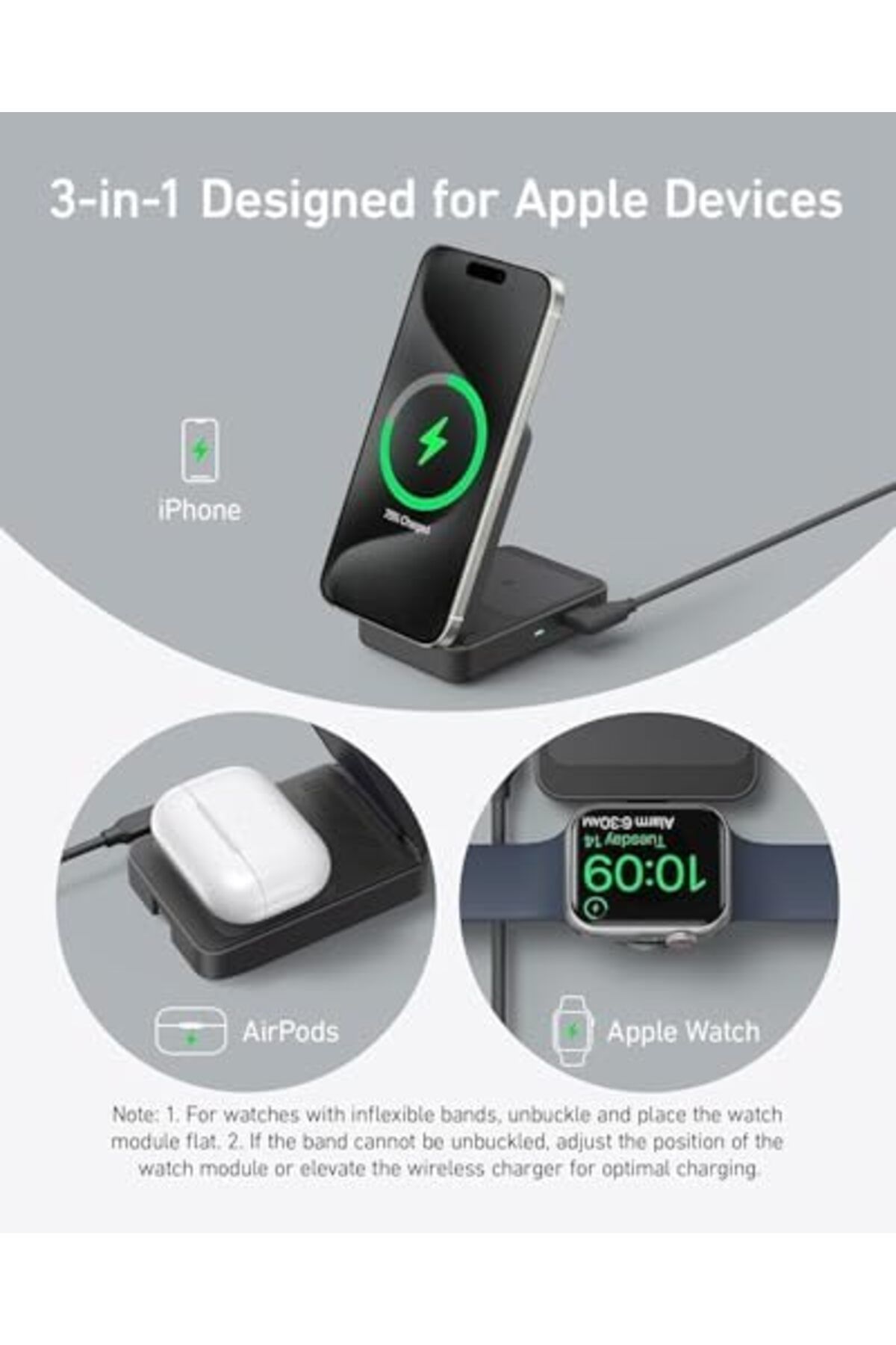 Anker-MagGo 3-in-1 Wireless Charging Station A2557 7