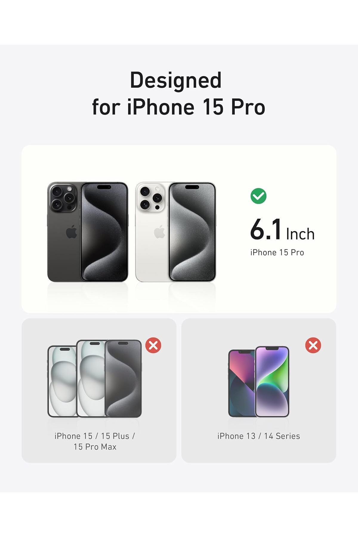 Anker-جراب حماية مغناطيسي شفاف لهاتف iPhone 15 Pro - نحيف للغاية ومتين مع MagSafe C 5