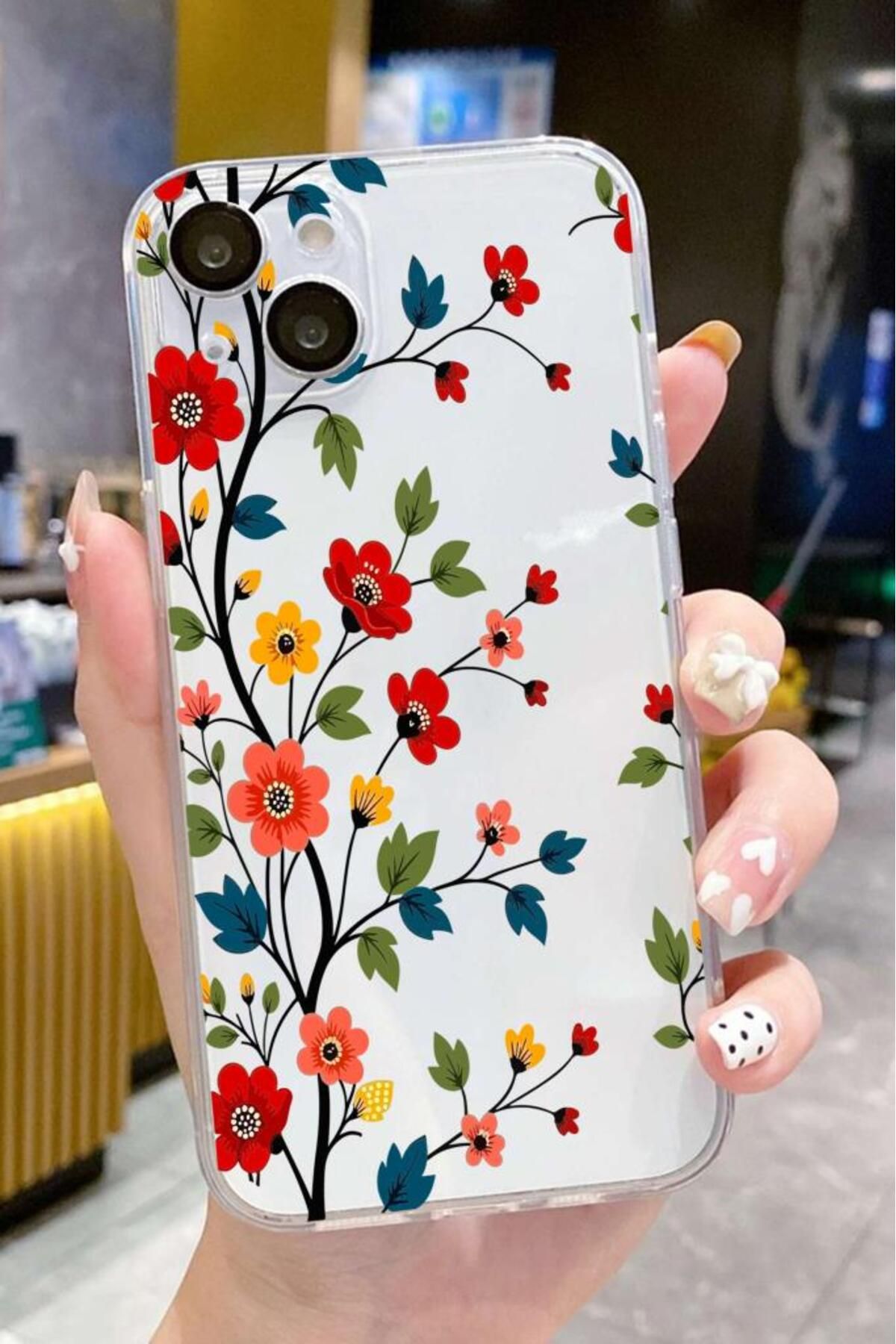 3GEN CASE İphone 15 Plus-İphone 14 Plus Uyumlu Desenli Lüx Şeffaf Silikon Kılıf