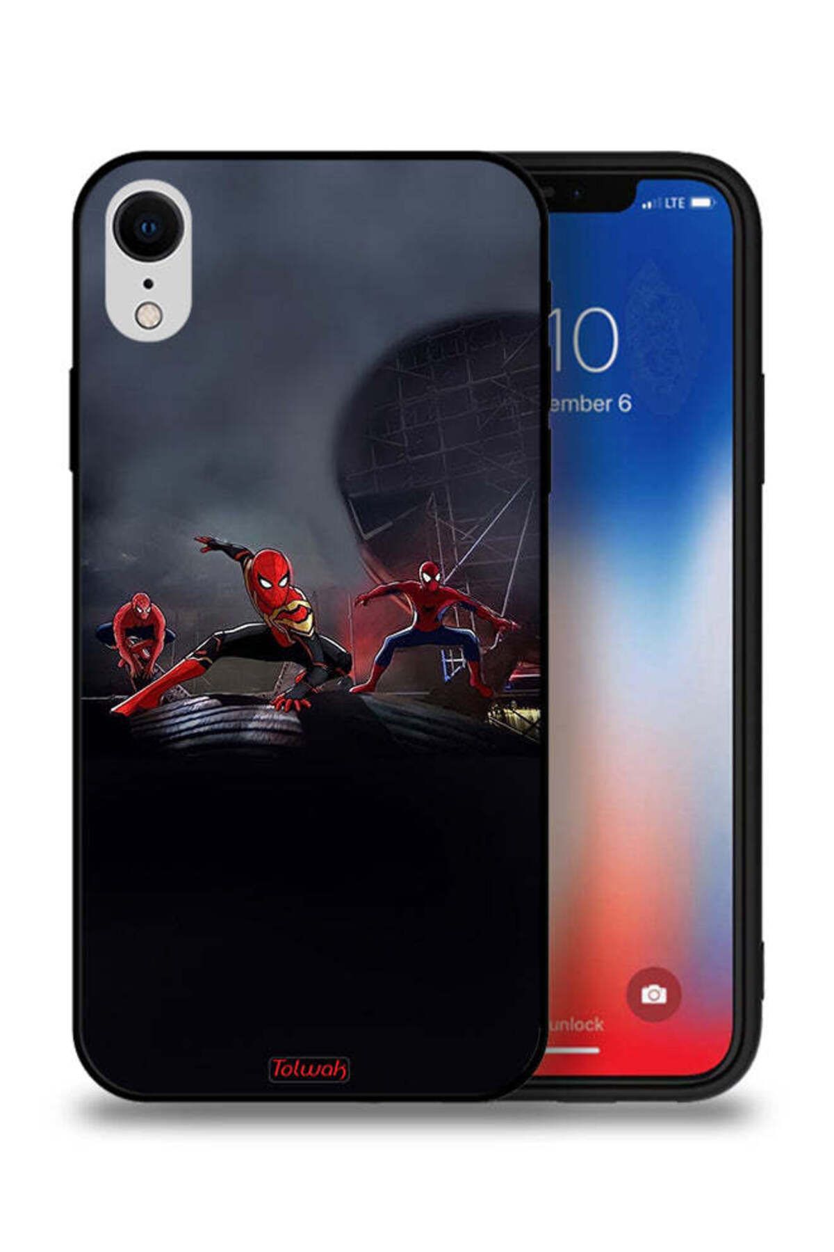 Tolwak-Apple iPhone XR Protective Case Three Spiders 1