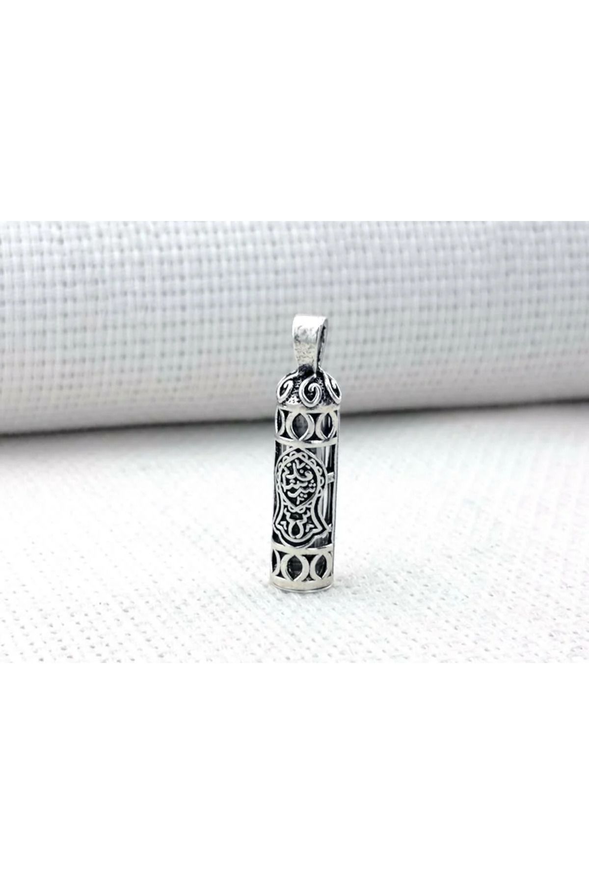 shop Nali Şerif Motifli Cevşen Kebir Dualı Muska 925 Ayar Kalın Zincirli Gümüş Erkek Kolye