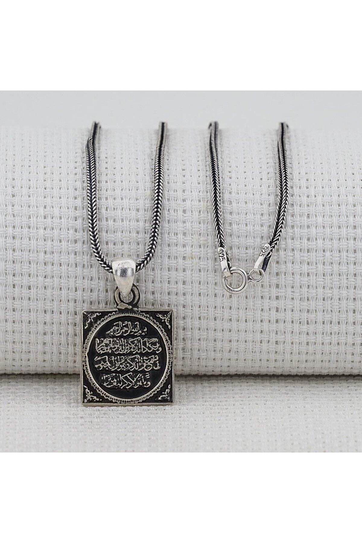 shop Nazar Duası 925 Ayar Gümüş Erkek Kolye Ucu