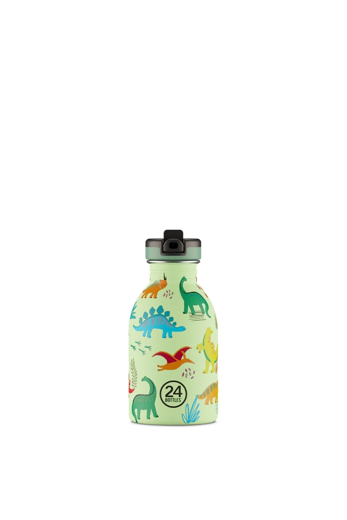 24 Bottles Kids Bottle Jurassic Friends Pipetli Paslanmaz Çelik Çocuk Su Matarası 250 ml
