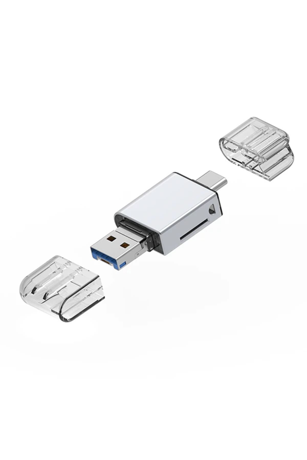 mudikonsept ALLY USB 3.0+Type-c+Lightning Sd Kart Okuyucu - Hızlı Card Reader-(5775) - MDE4058-5787