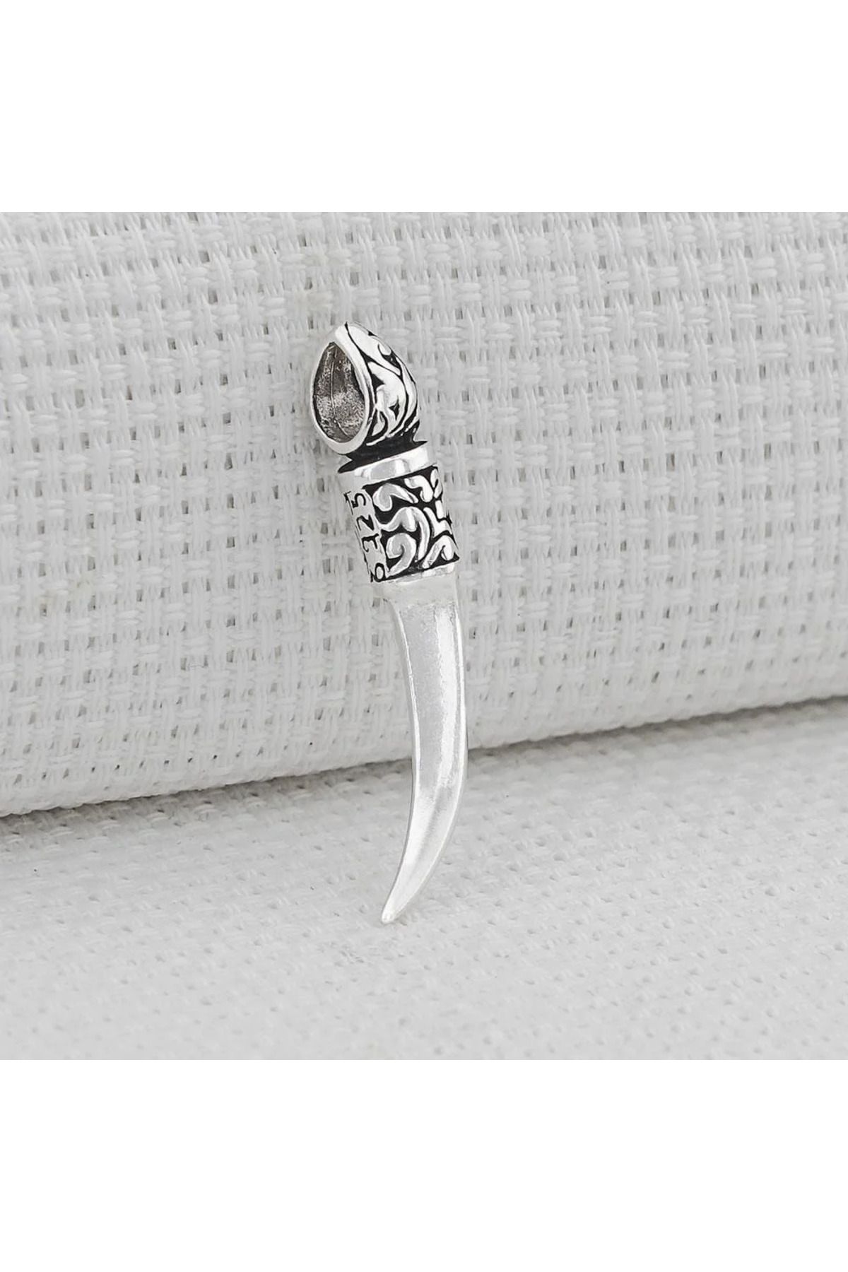 shop Fil Dişi 925 Ayar Gümüş Erkek Kolye
