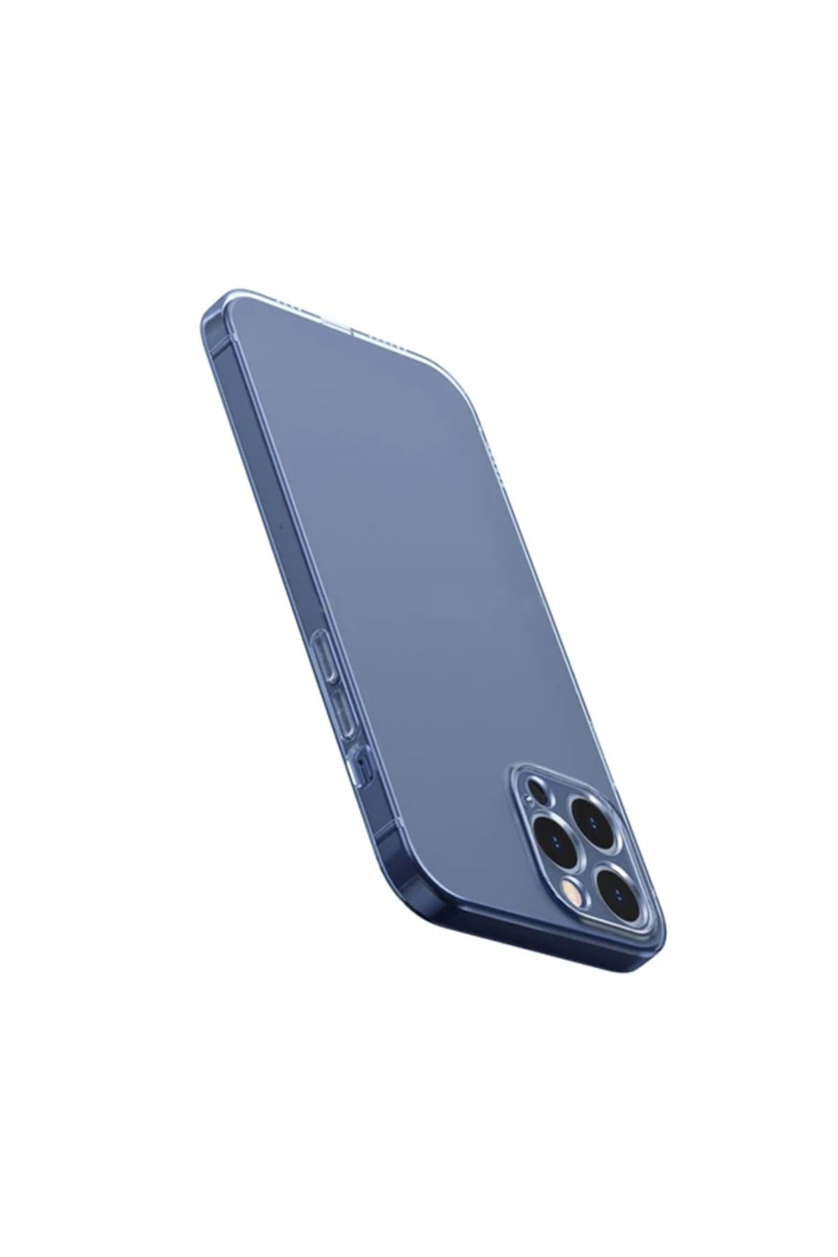 Lokal Marketing Simple Case İPhone 12 Pro Max 6.7 İnce Şeffaf Silikon Kılıf-(5775) - LKM1015-4198