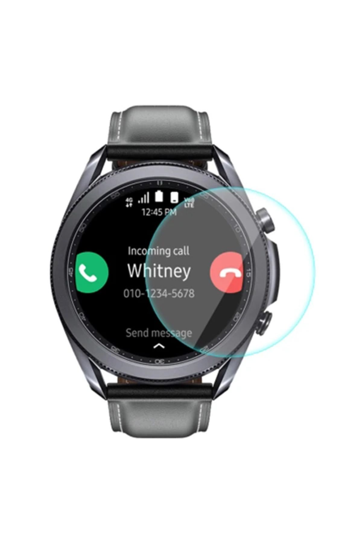 Marsilyan Ally Sm Galaxy Watch 3 45mm Kırılmaz Cam Ekran Koruyucu-(5775) - MCT1887-8387