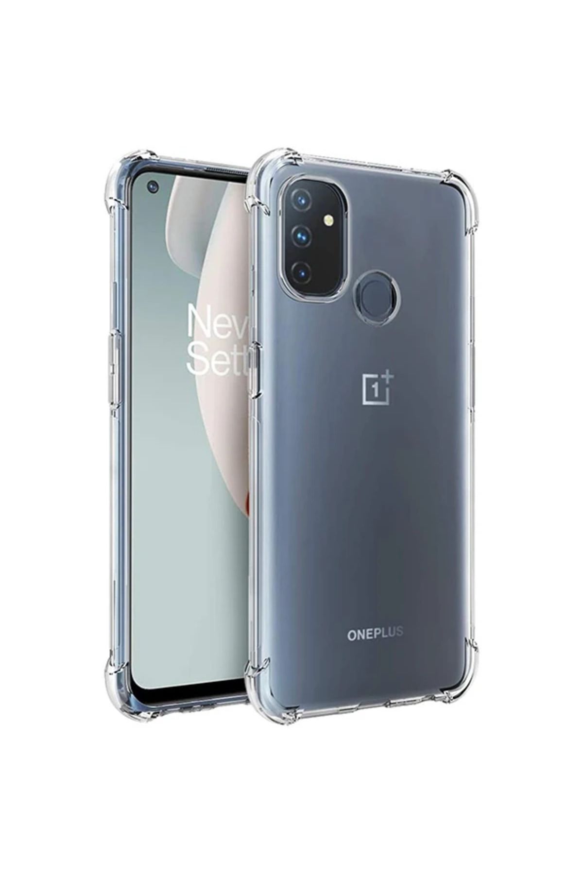 Marsilyan OnePlus Nord N100 Anti-Drop Silikon Kılıf Kamera Korumalı Şeffaf Silikon Kılıf - MCT2658-6038