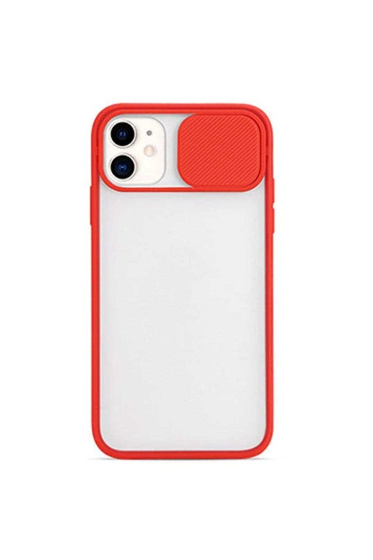 Marsilyan Ally İPhone 12 Mini 5.4 Kamera koruyucu Sürgülü Şeffaf Kılıf-(5775) - MCT1088-9859