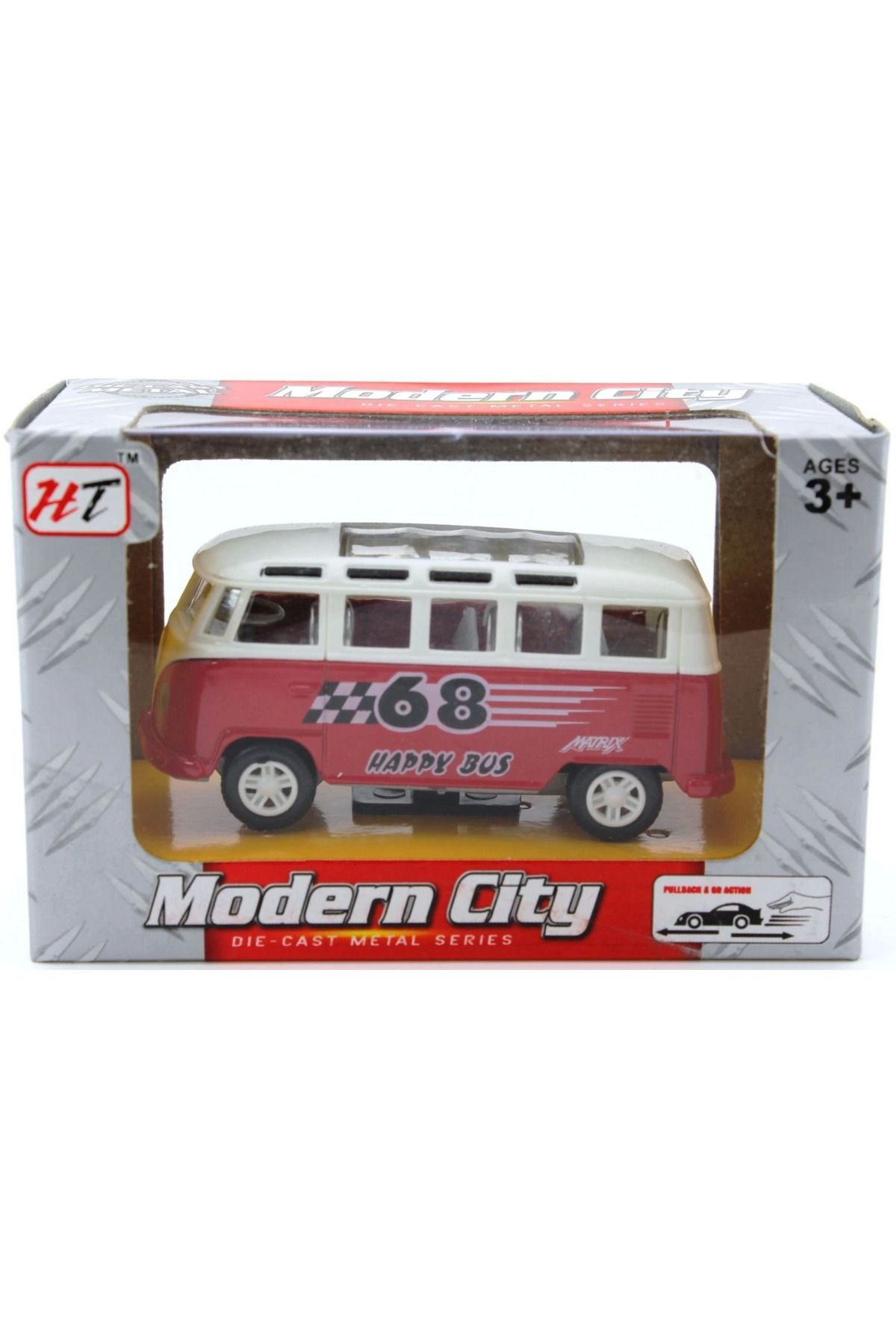 Modafiks Çek Bırak Kırmızı Minibüs M8668-24