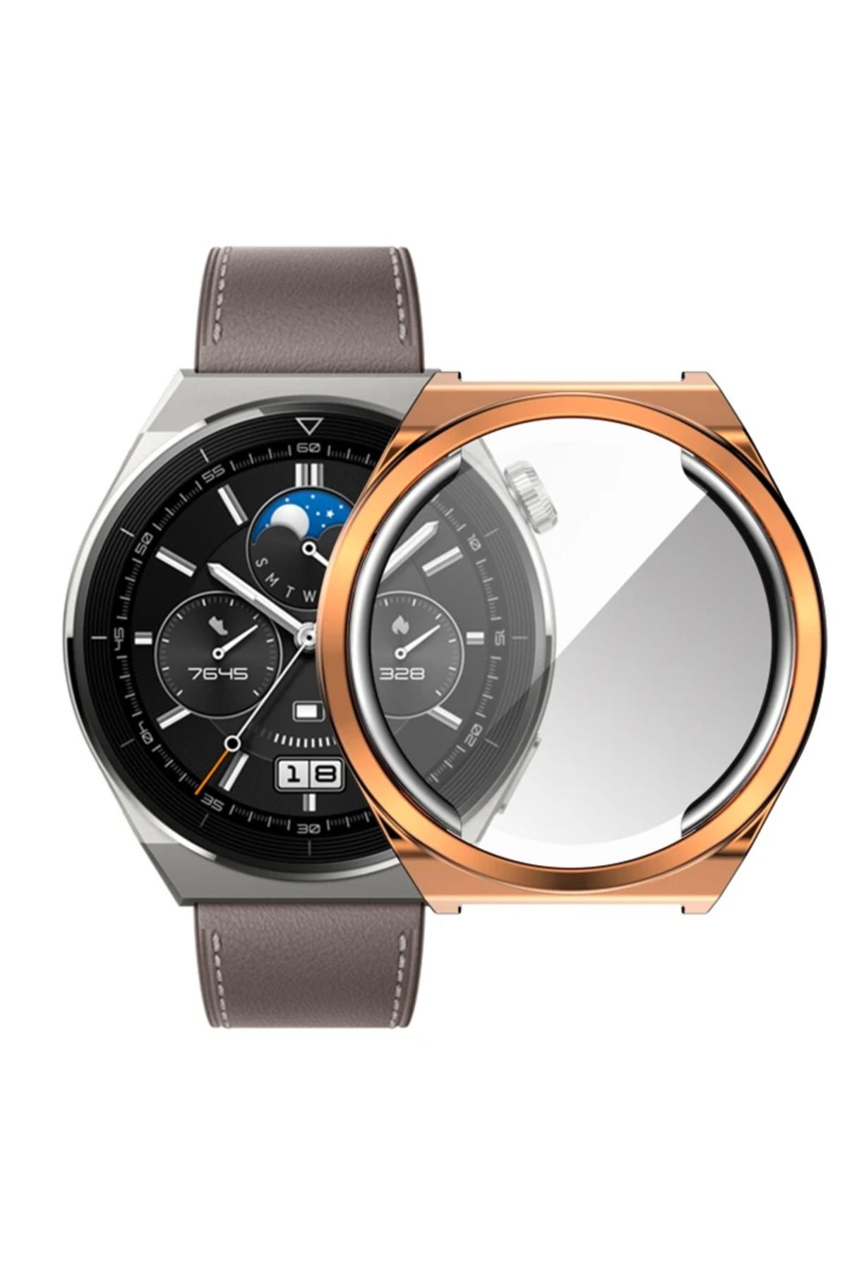 Marsilyan Ally Huaewei Watch GT 3 Pro 43mm Kılıf 360 Full Koruma Ultra İnce Silikon Kılıf - MCT8735-9047