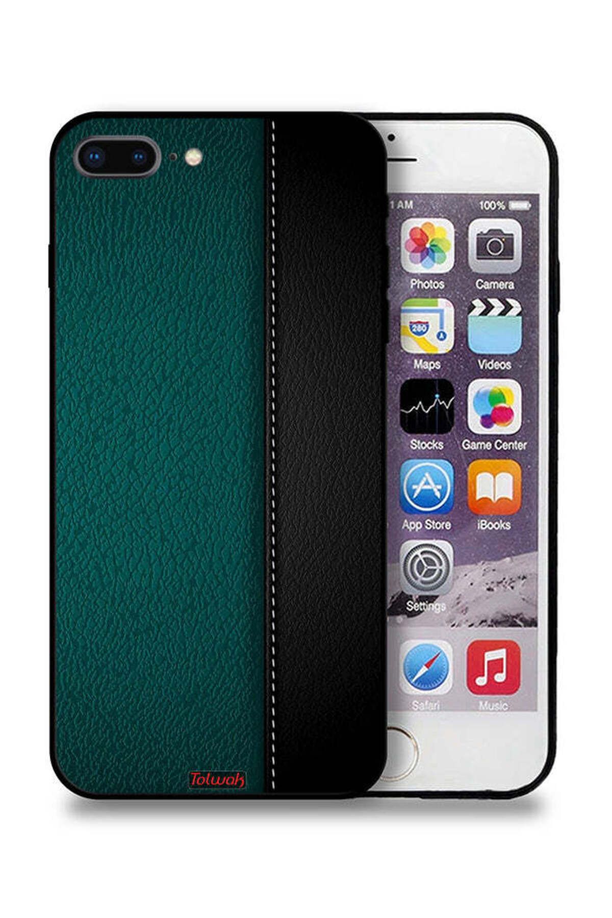 Tolwak-Apple iPhone 7 Plus Protective Case Leather Pattern 1