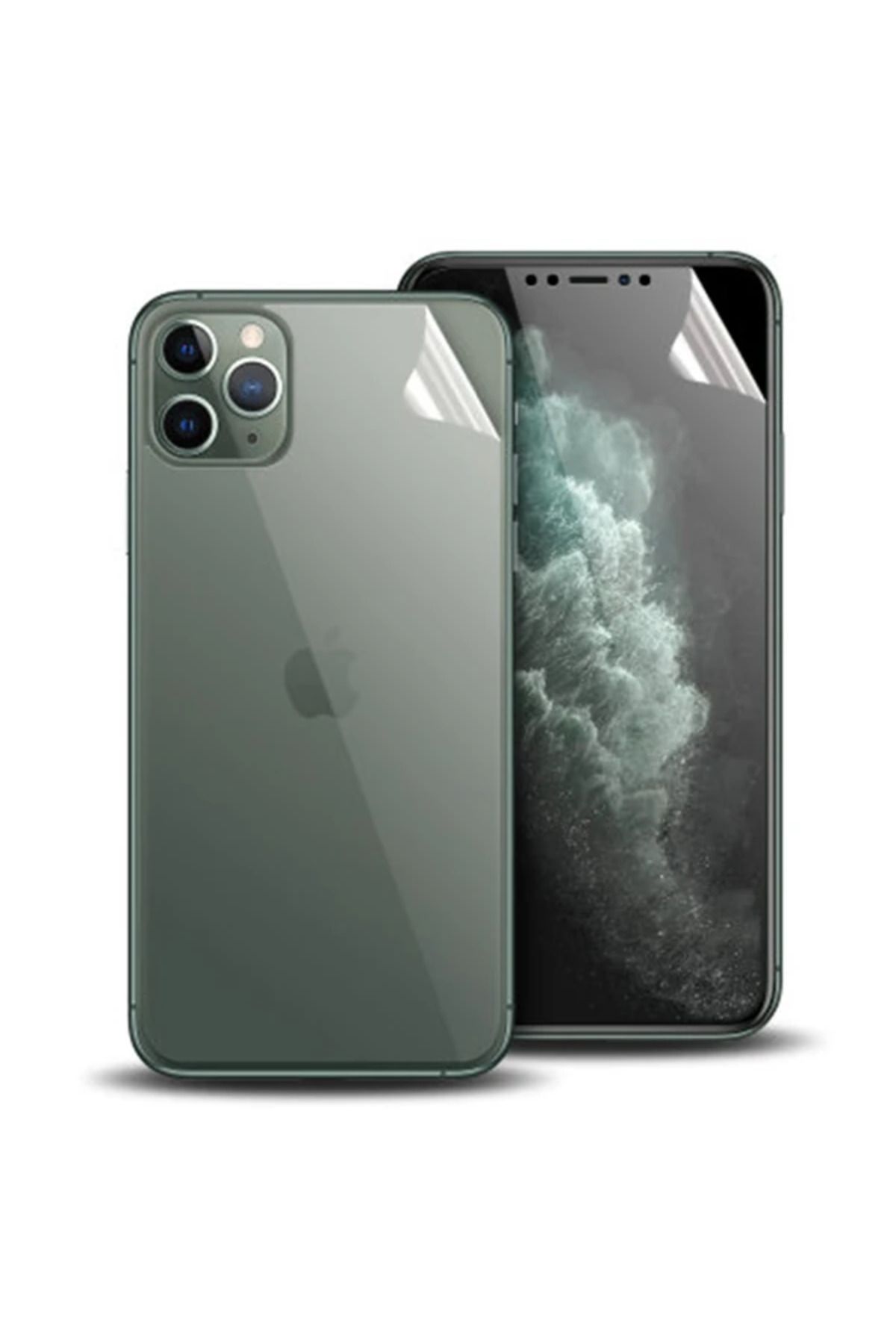 Marsilyan İPhone 11 Pro Max 6.7 Film Ön Arka Full Koruyucu Membran Nano Hidrojel Koruyucu Se - MCT1545-4878