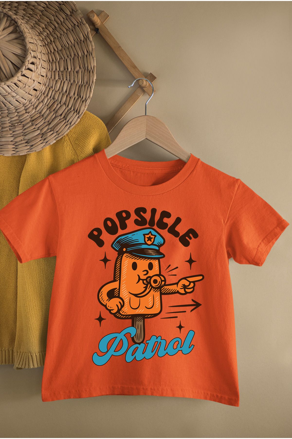 MAGORS POPSICLE PATROL BASKILI PAMUKLU BİSİKLET YAKA KISA KOLLU GENÇ VE ÇOCUK TSHIRT