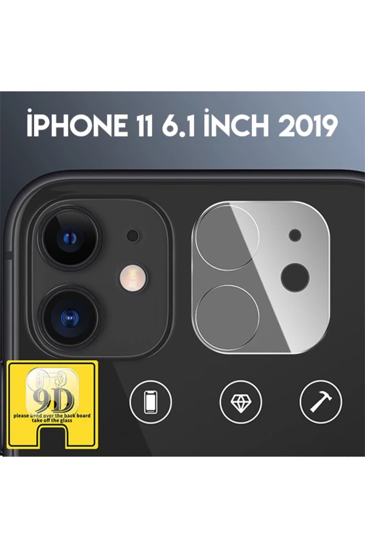 LaCend iPhone 11 6.1 full Tempered Kamera Koruyucu Kırılmaz Cam-(5775) - LC7416-5343