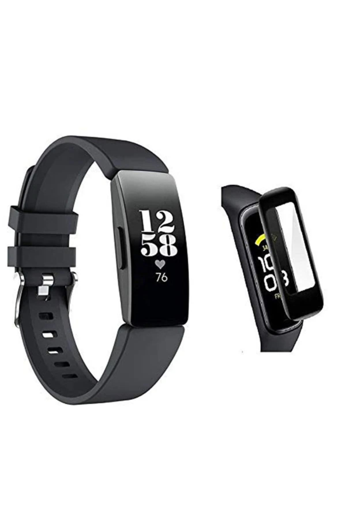 Marsilyan Fitbit Inspire HR 3D kavisli PC+PMMA Full Ekran Koruyucu-(5775) - MCT7130-6816