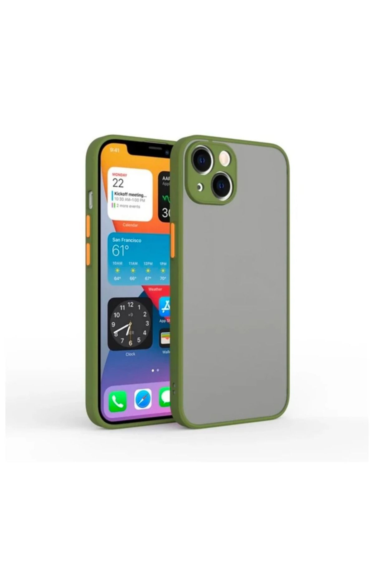LaCend iPhone 13 Mini 5.4inç Kamera Korumalı Premium Silikon Kılıf-(5775) - LC3428-6159