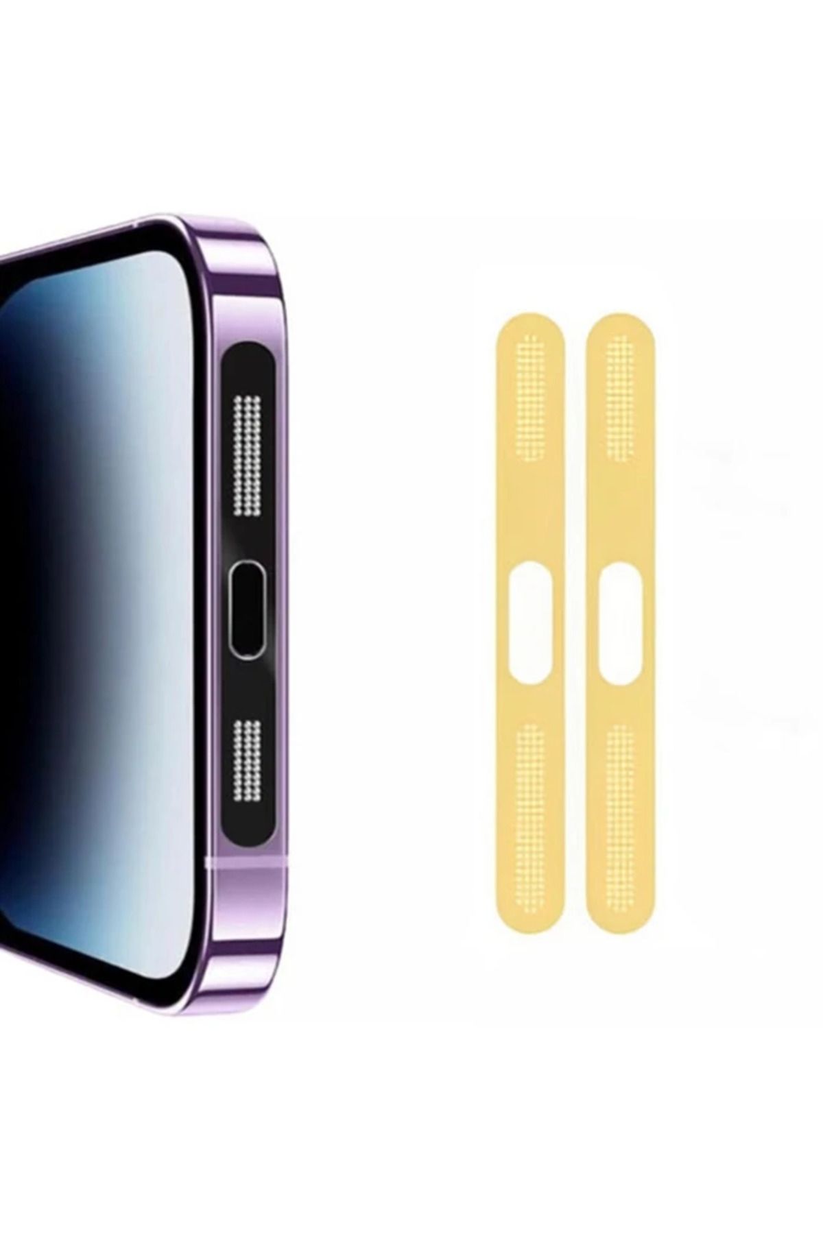 LaCend Ally iPhone 15 Pro İçin Anti-Dust Toz Ve Kir Önleyici Sticker 2 Adet Set-(5775) - LC5496-5780