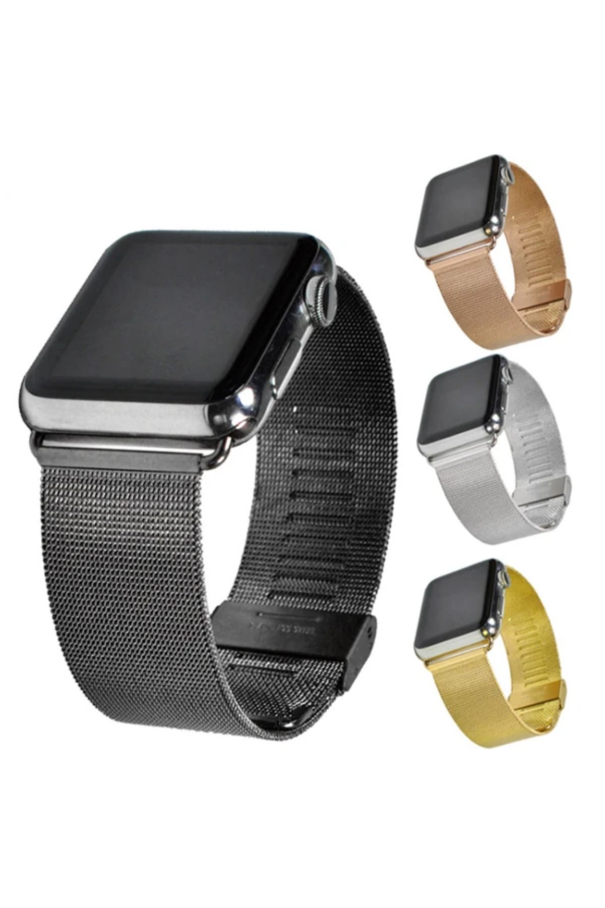 Marsilyan Ally Apple Watch Ultra 49mm 7-8 45mm 6-5-4 44mm Kayış Kordon Milano Metal Klasik 3 - MCT7758-4678