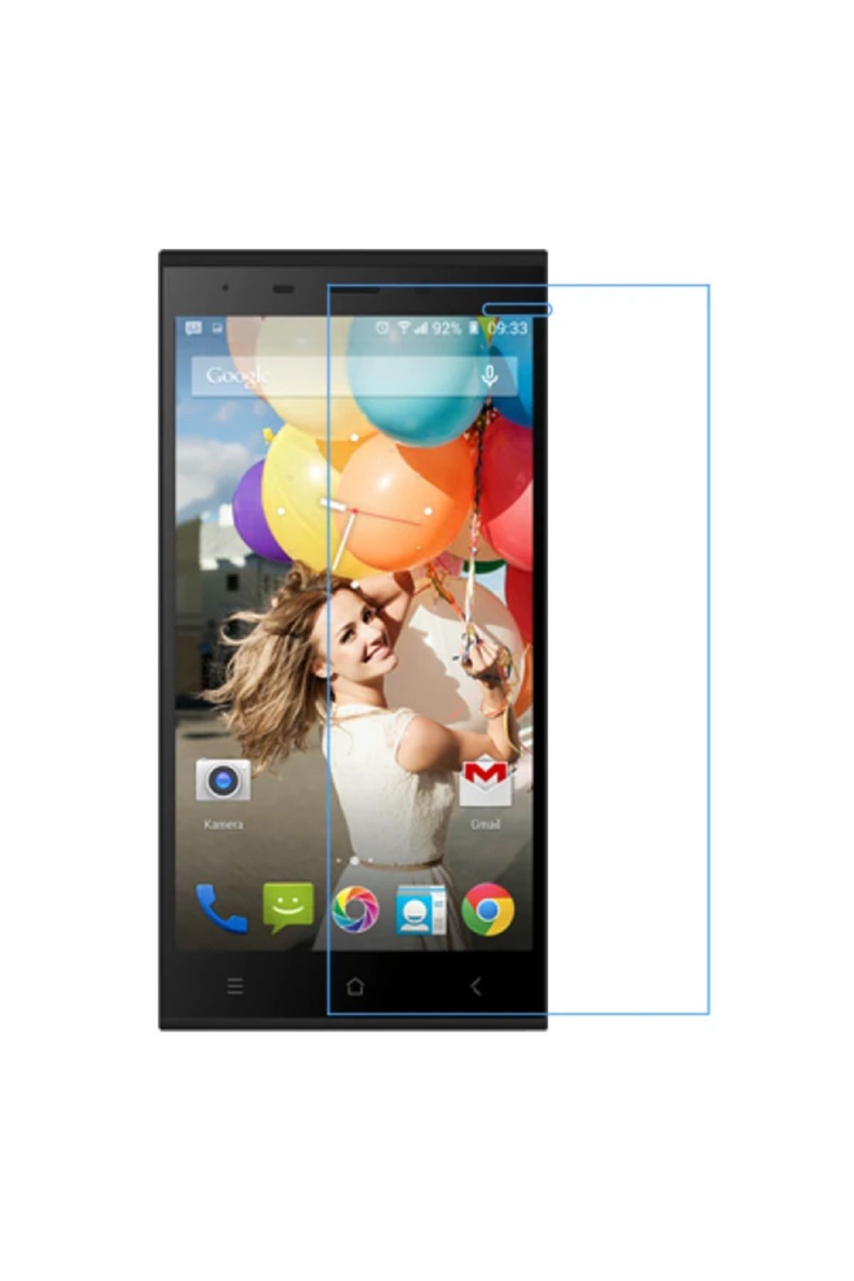 mudikonsept G.Mobile Discovery Elite Uyumlu Tempered Kırılmaz Cam Ekran Koruyucu-(5775)
