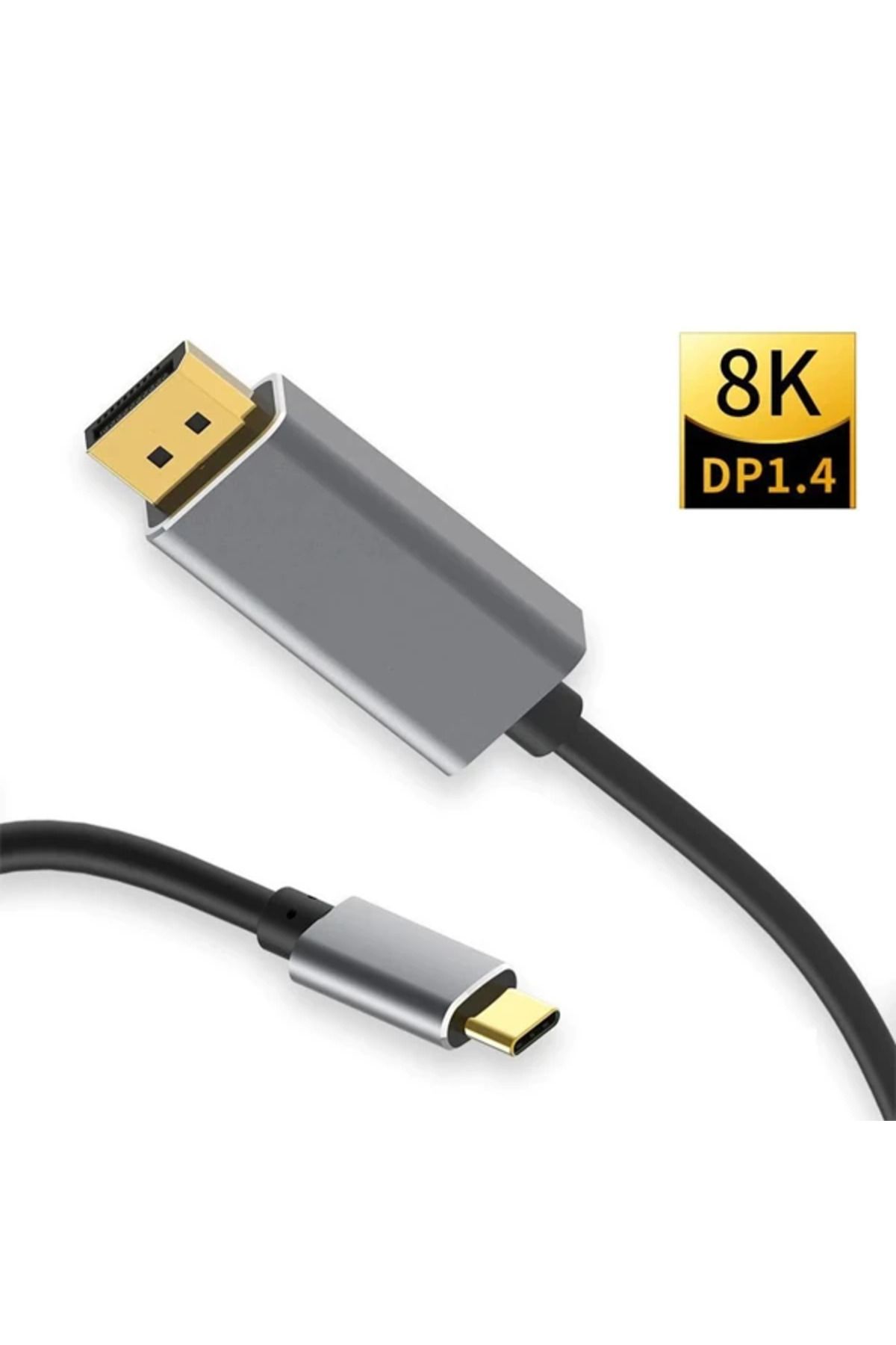 Marsilyan Ally Type-C to Displayport 8K 60Hz Çevirici Görüntü Kablosu 1M - HDTV Projektör - MCT5669-7774