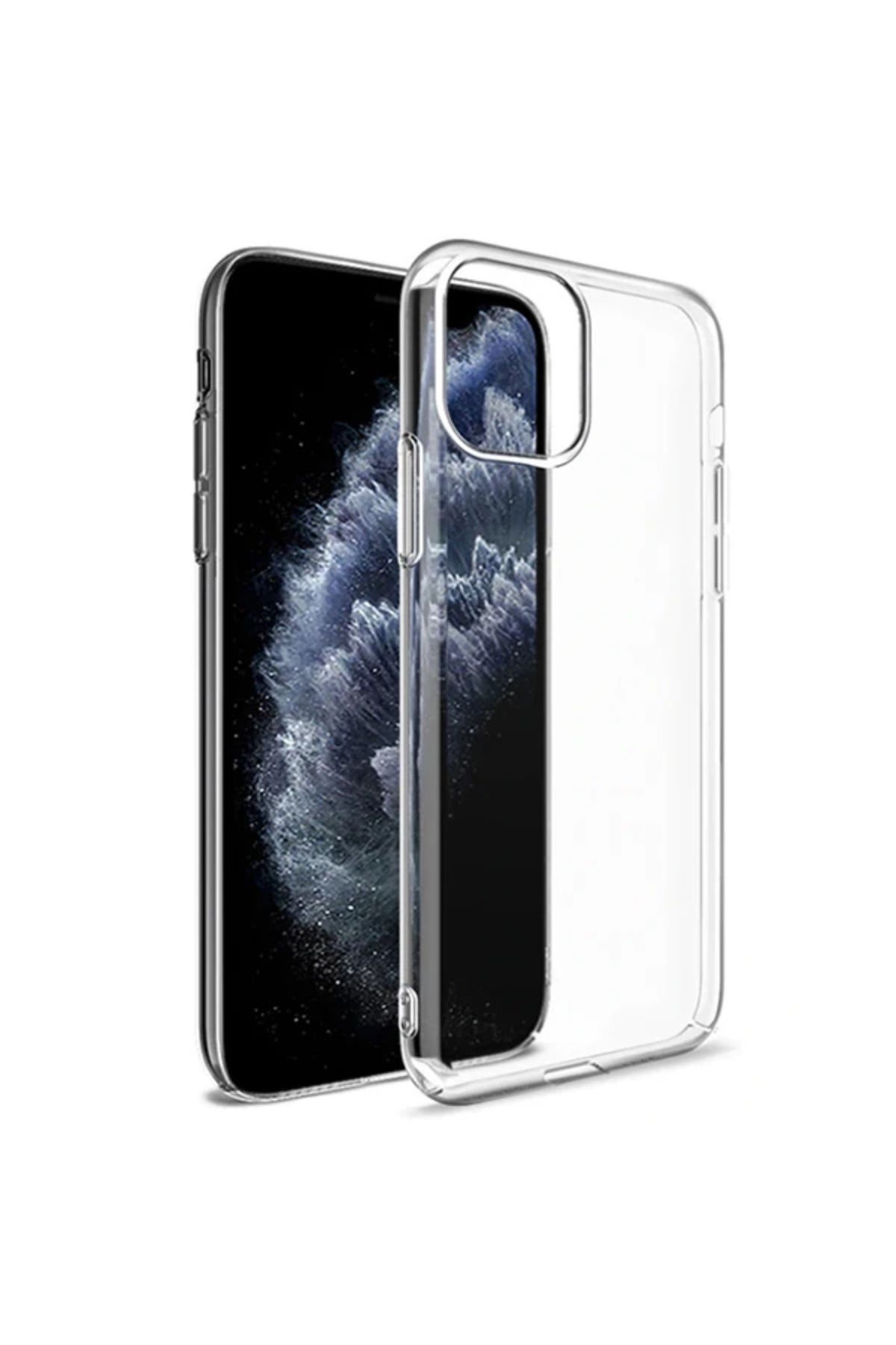 Marsilyan İPhone 11 Pro 5.8 inch 2019 Ultra Slim Fit Şeffaf Silikon Kılıf-(5775) - MCT2518-9617