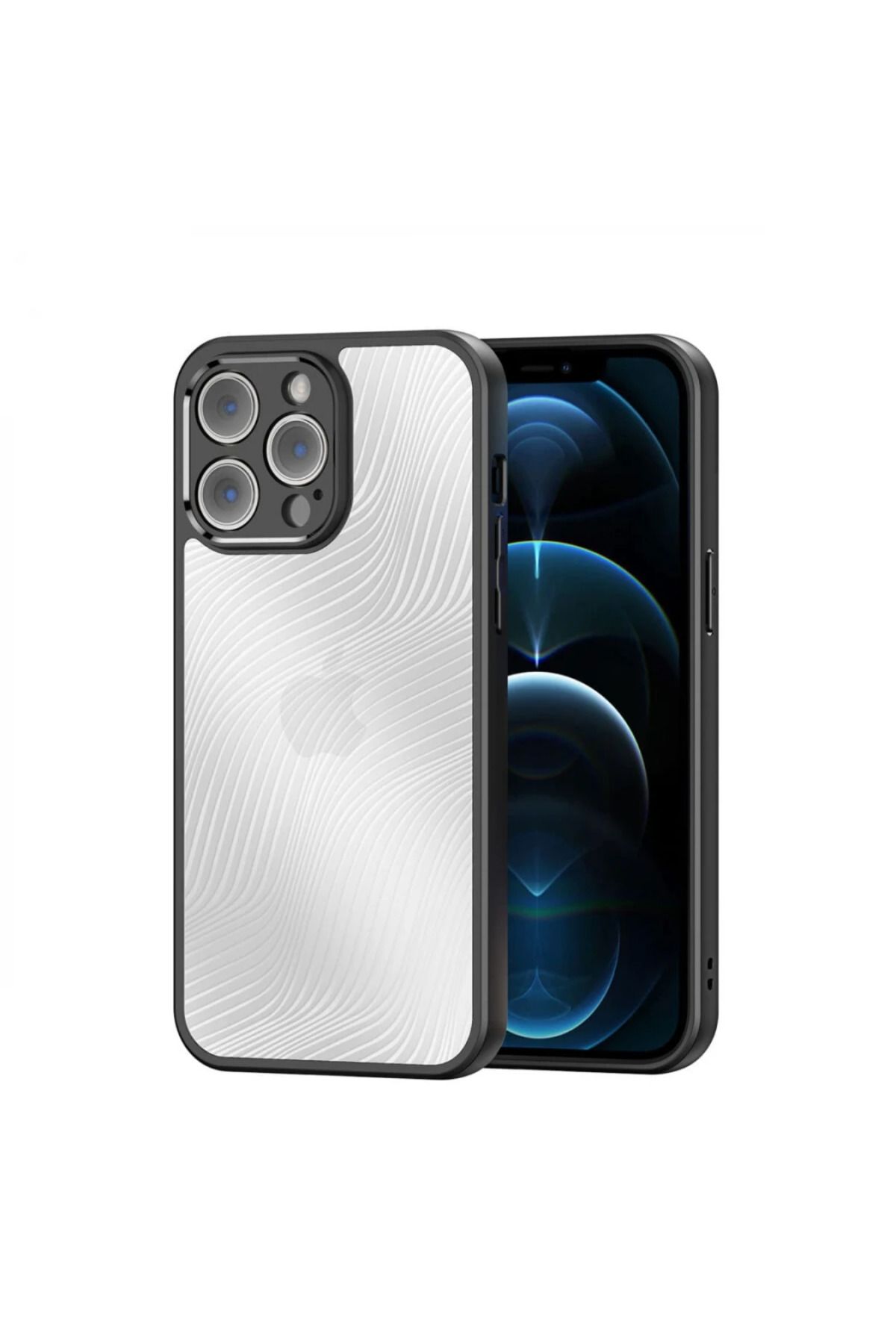 Marsilyan Dux Ducis iPhone 12 Pro Max Aimo Series Premium Buzlu Sert PC-TPU Kılıf-(5775) - MCT4012-2127
