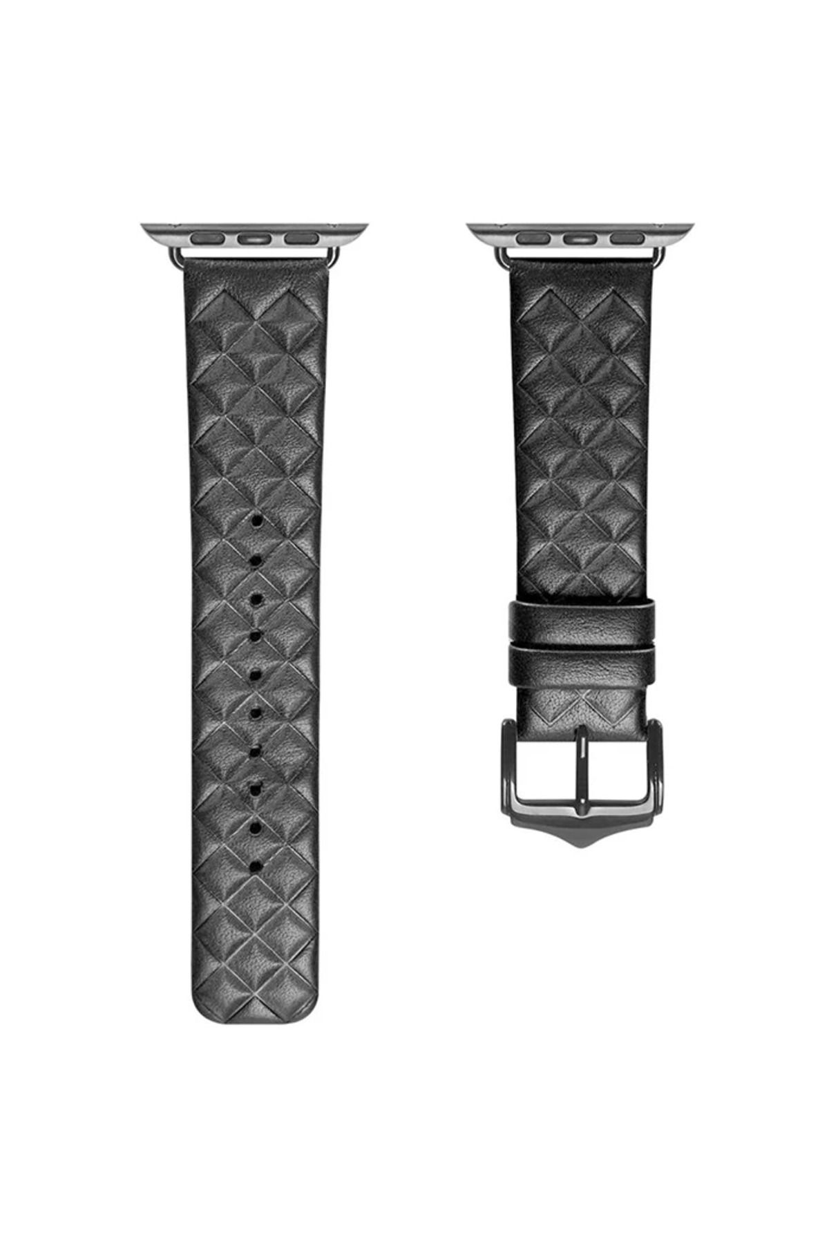 Marsilyan Dux Ducis Apple Watch 42/44/45MM için Enland Serisi Premium Deri Kayış Kordon-(57 - MCT8838-7099