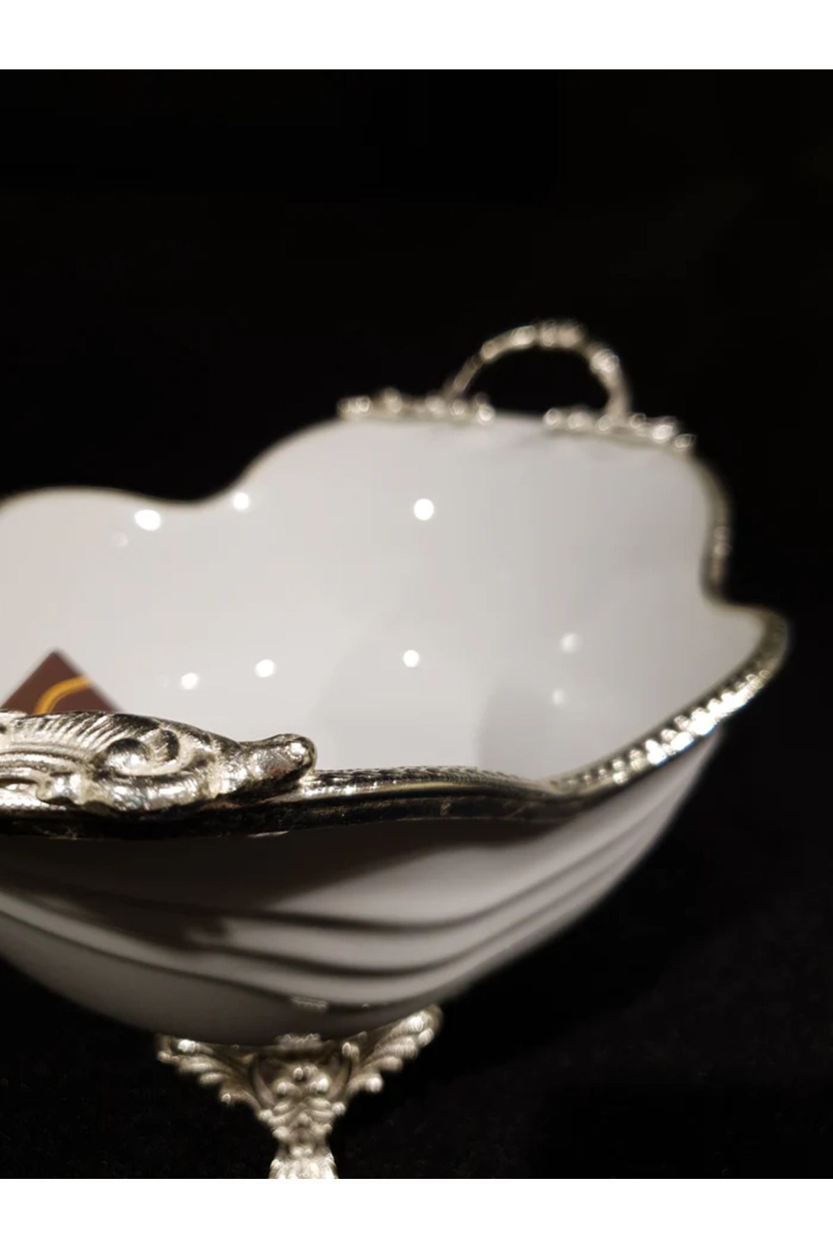 ROY KING Roykıng Lımoges Ayaklı Büyük Boy Oval Kase 39*23*15CM
