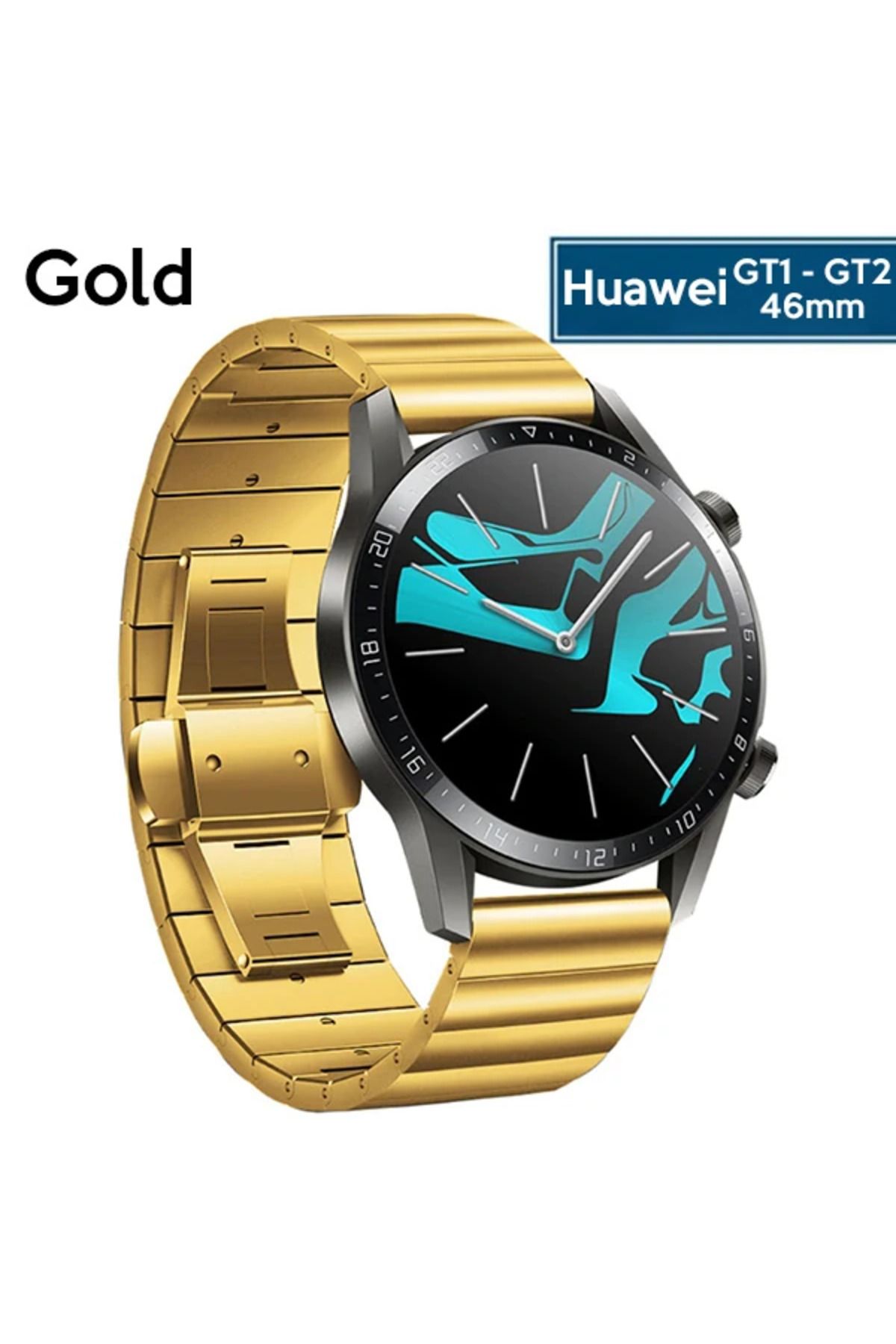 Marsilyan Ally Huawei GT1GT2 46mm Metal Paslanmaz Çelik Kayış Kordon-(5775) - MCT6032-7359