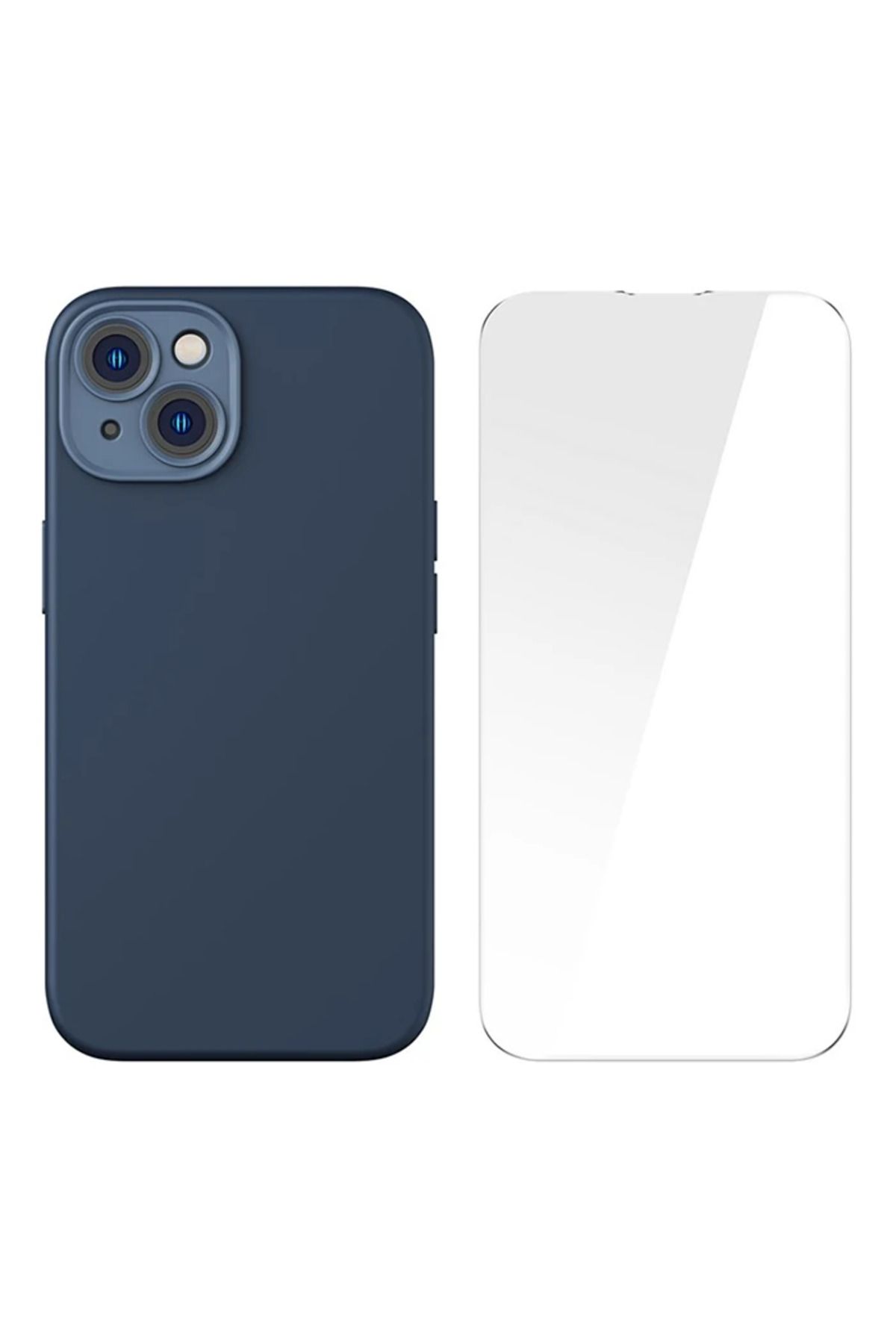 Lokal Marketing Liquid Silica Gel iPhone 14 6.1 Magsafe Silikon Kılıf + Tempered Ekran Koruyucu Se - LKM7270-5894