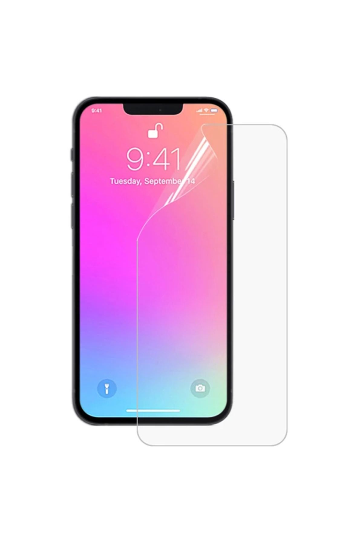 Marsilyan iPhone 13 Mini 5.4 Full Kaplama Hidrojel Film Full Ekran Koruyucu-(5775) - MCT5462-2132