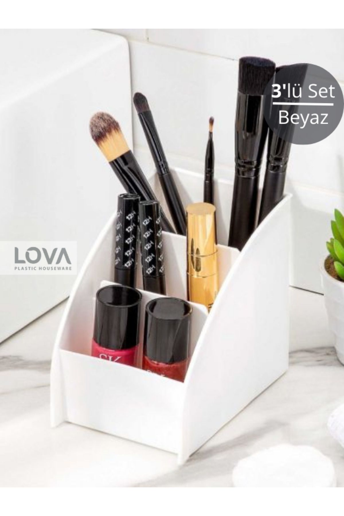 Lova Bölmeli Masaüstü Düzenleyici Organizer (3 Adet)
