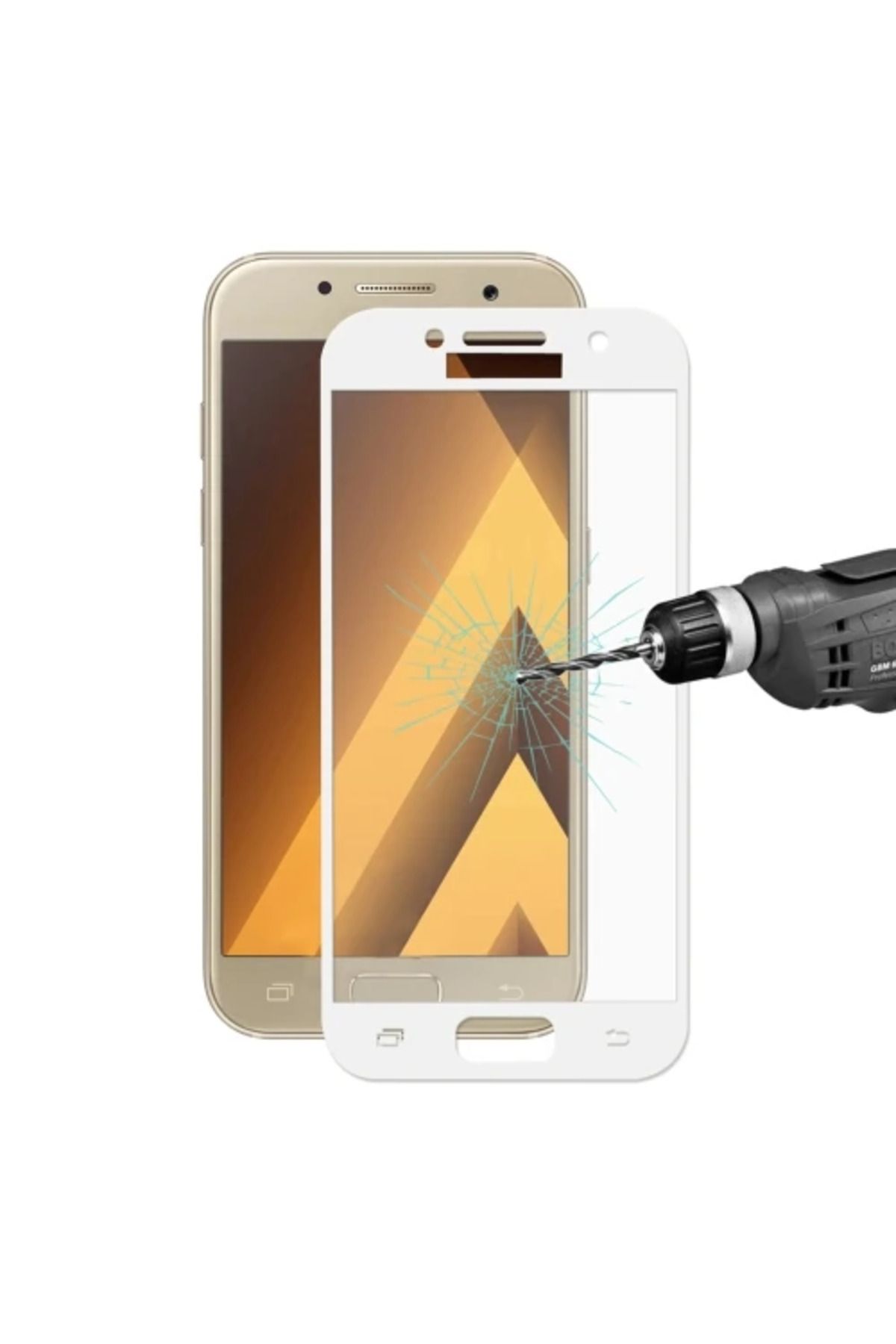 ONE SM Galaxy A3 2017 A320 İçin Tempered Full Kaplama Kırılmaz Cam Ekran Koruyucu-(5 - CDY7566-2324