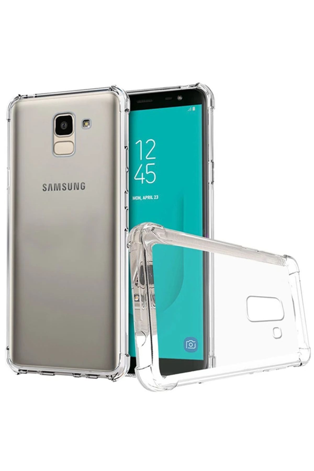 Marsilyan Galaxy J6 2018 J600 Darbe Emici Şeffaf Silikon Kılıf-(5775) - MCT2938-2384