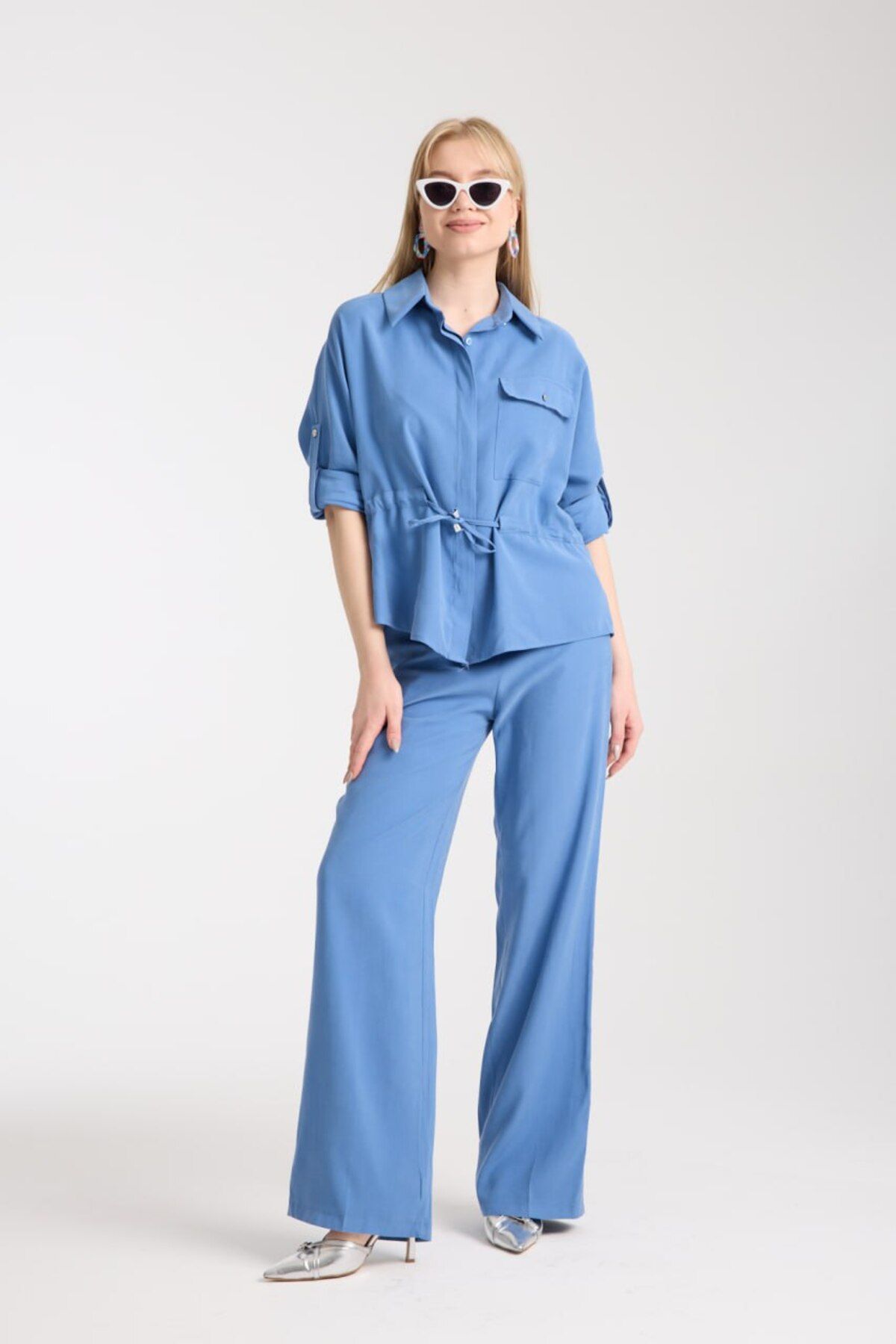 MSN Luxe Casuals -Günlük Rahat Giyim Cotton 2Lİ TAKIM - MAVİ - TK733