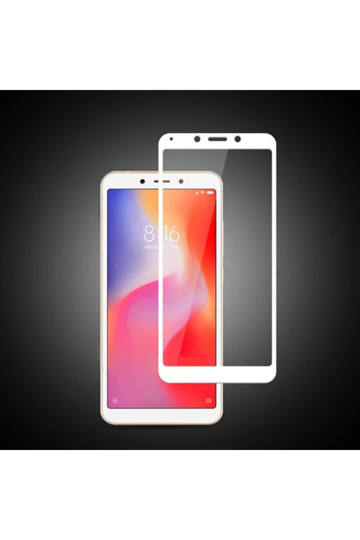 mudikonsept Xiaomi Redmi 6 6a 3d Full Kaplama Cam Ekran Koruyucu-(5775) - MDE6937-9709