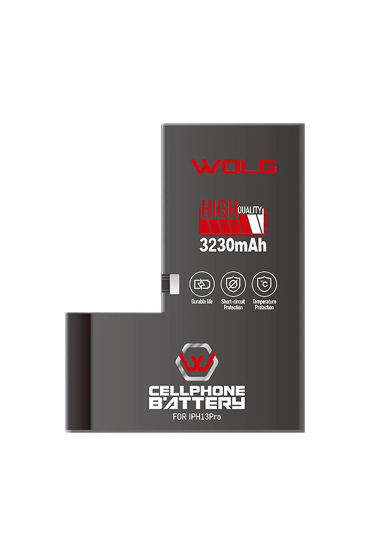 Uyguna Kapında WOLG iPhone 13 Pro 3230 mAh Yüksek Kapasiteli Pil Batarya-(5775) - SVU8617-2044