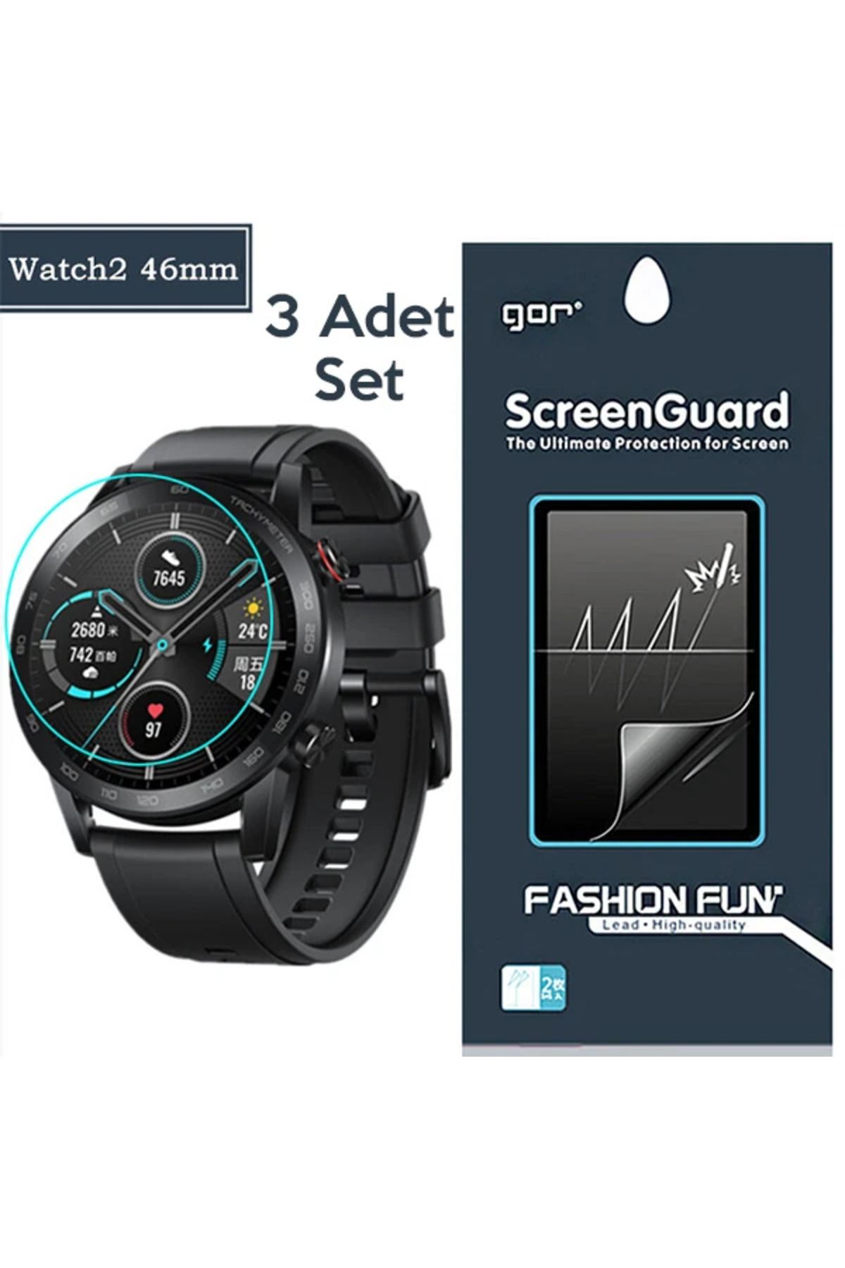 Marsilyan Gor Sm Galaxy Watch 46mm Darbe Emici Ekran Koruyucu 3 Adet Set-(5775) - MCT5031-4382