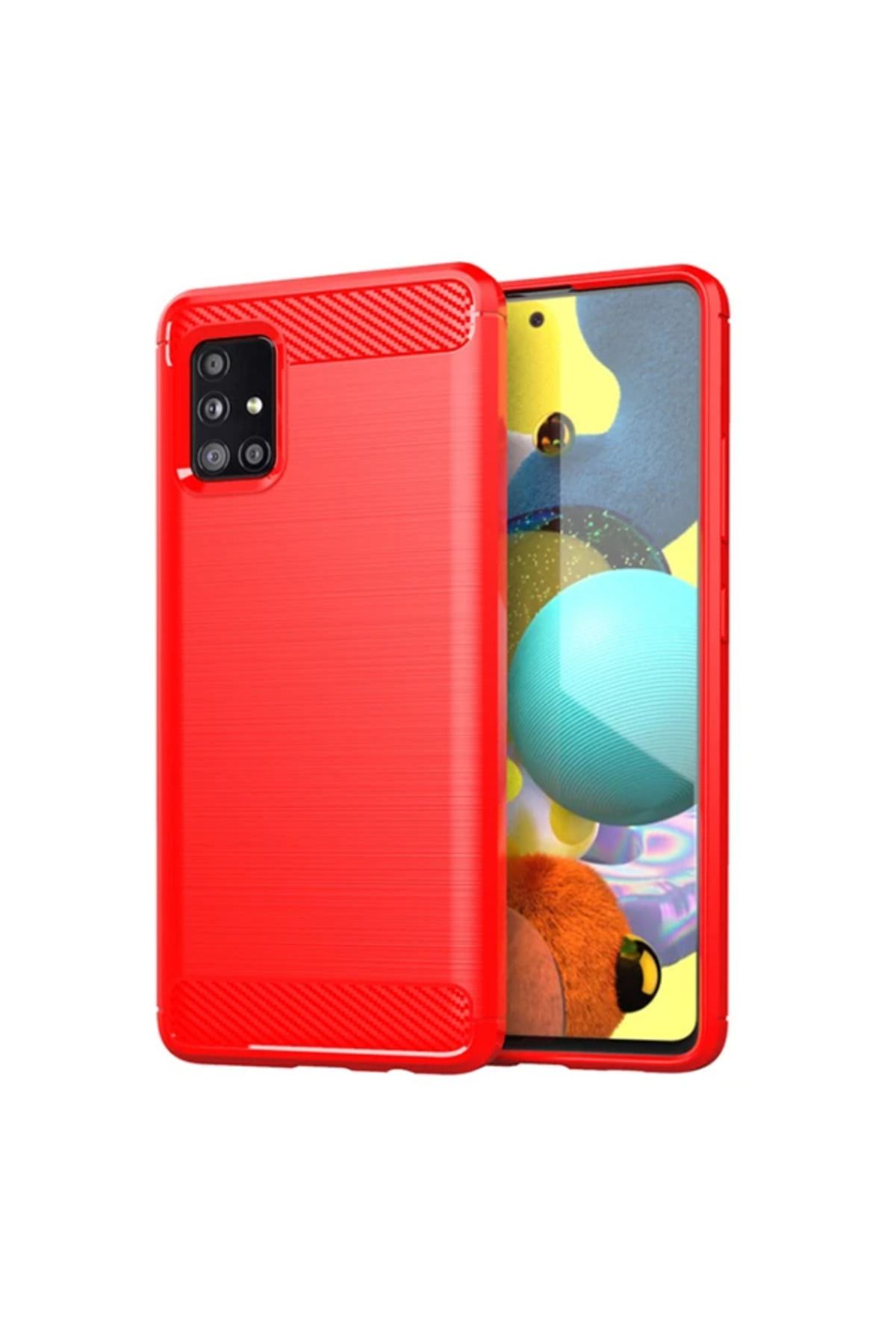 demila ALLY Samsung Galaxy A51 Brushed Carbon Fiber Silikon Kılıf-(5775) - MLA6643-4695