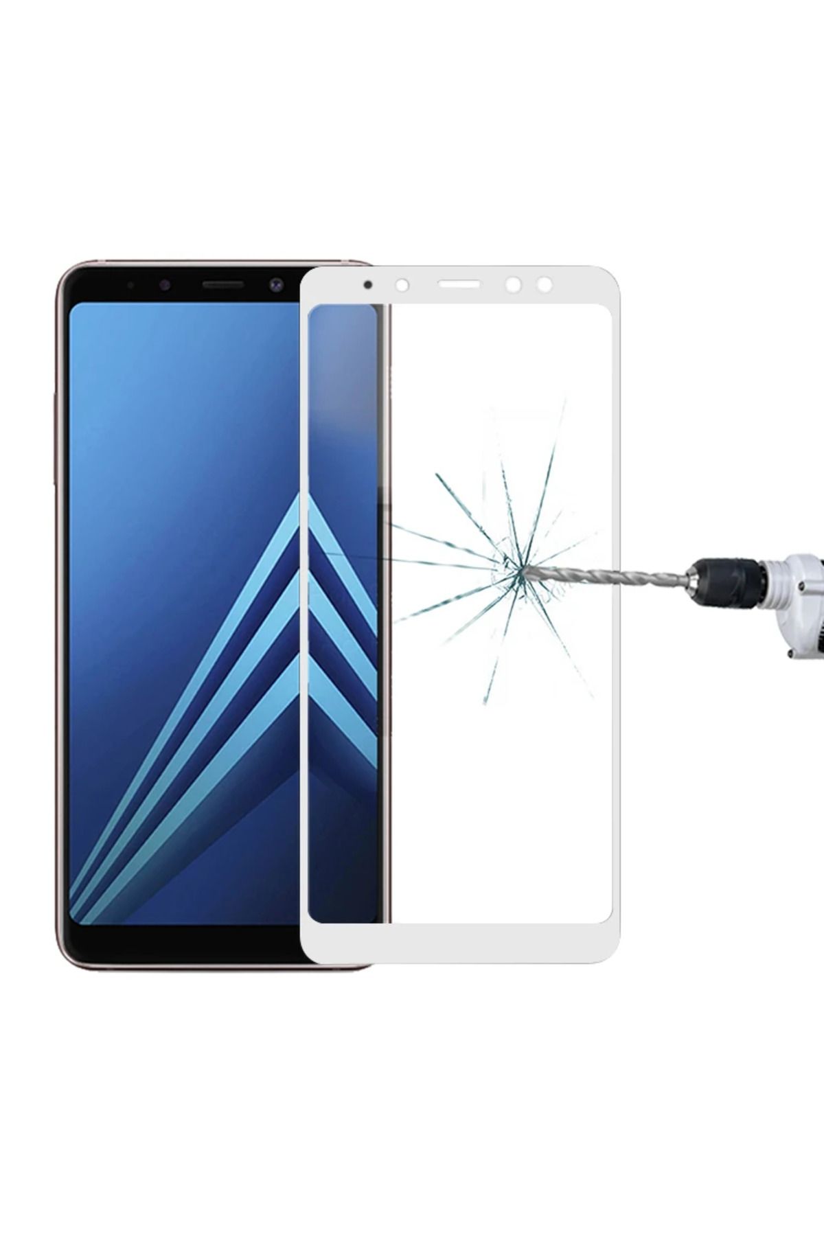 ONE Ally Samsung Galaxy A8 (2018) A530 İçin 3d Full Kırılmaz Cam Ekran Koruyucu-(577 - CDY6405-6411
