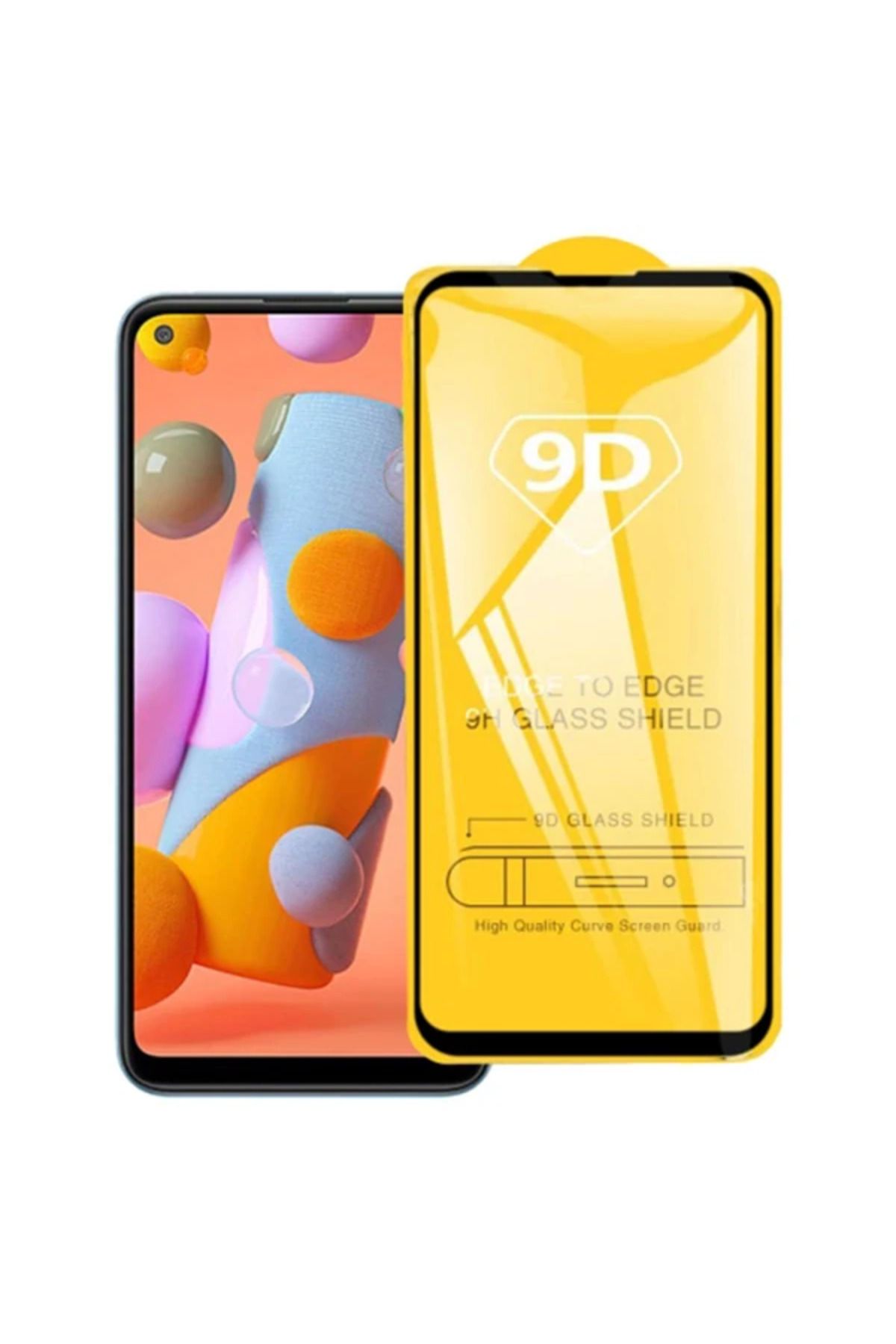 Marsilyan ALLY SM Galaxy A11 9D Full Glue Tempered Cam Ekran Koruyucu-(5775) - MCT3428-4143