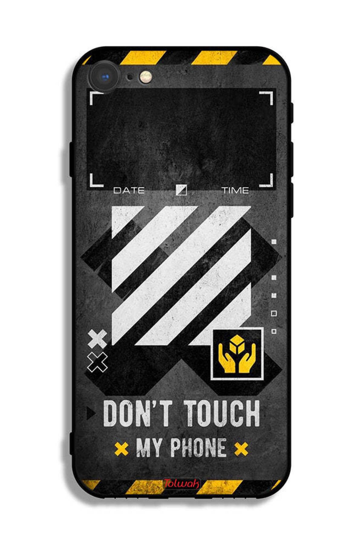 Tolwak-Apple iPhone SE (2020) Protective Case Do Not Touch My Phone 2